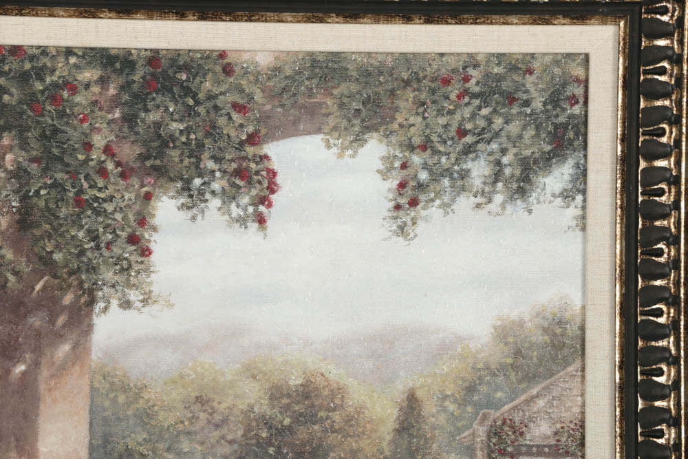 Offset Lithograph on Board After Betsy Brown "Evening in the Conservatory"