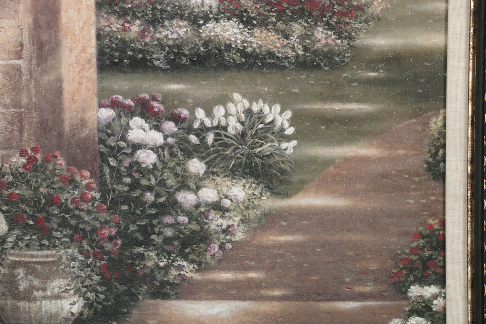 Offset Lithograph on Board After Betsy Brown "Evening in the Conservatory"