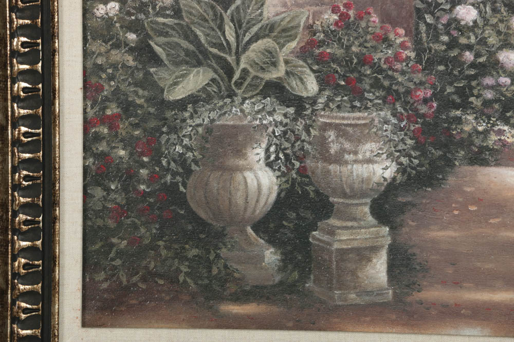 Offset Lithograph on Board After Betsy Brown "Evening in the Conservatory"