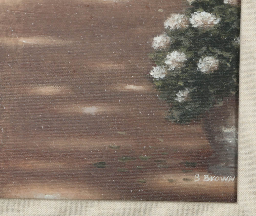 Offset Lithograph on Board After Betsy Brown "Evening in the Conservatory"