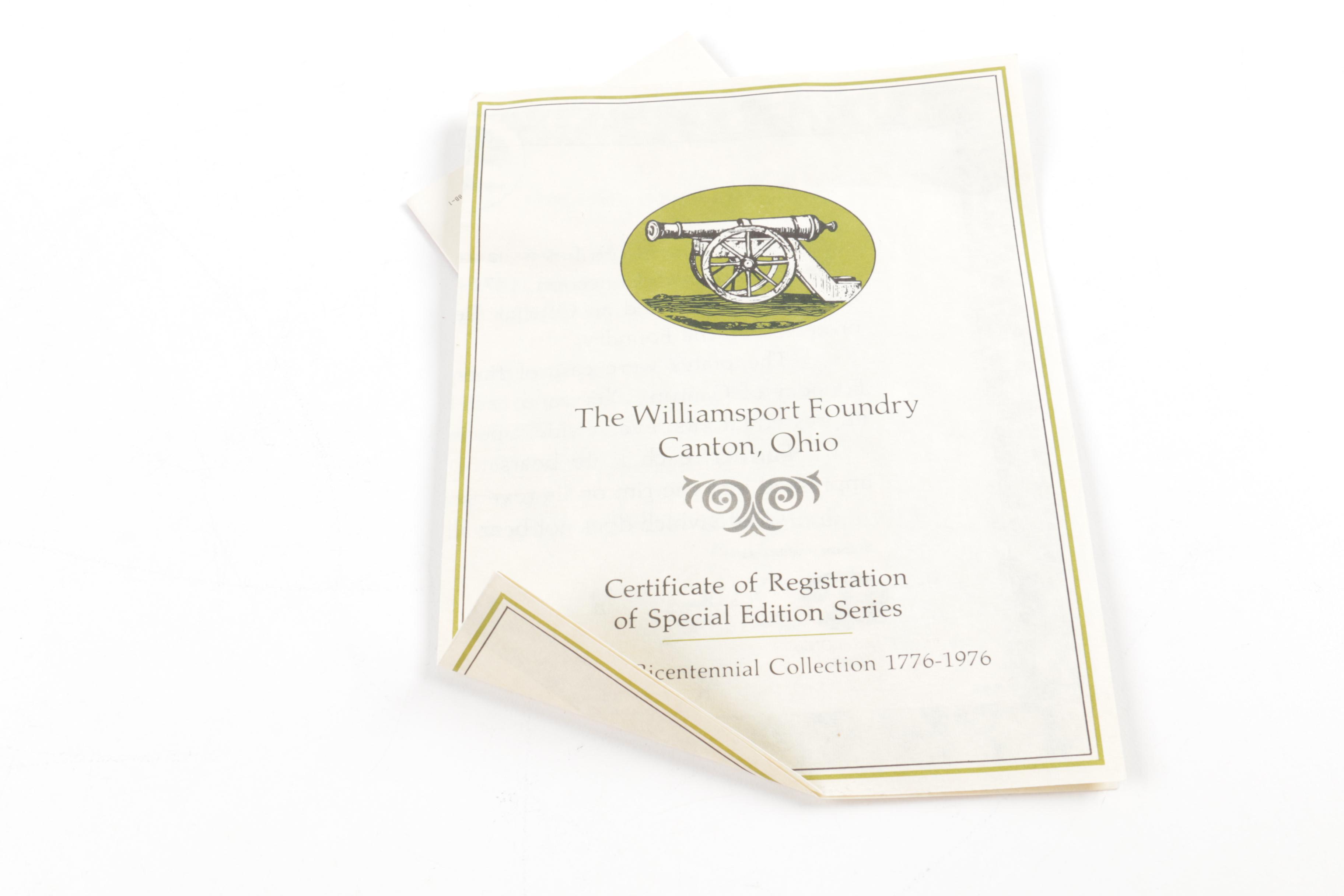 Williamsport Foundry Great American Revolution Pewter Plates