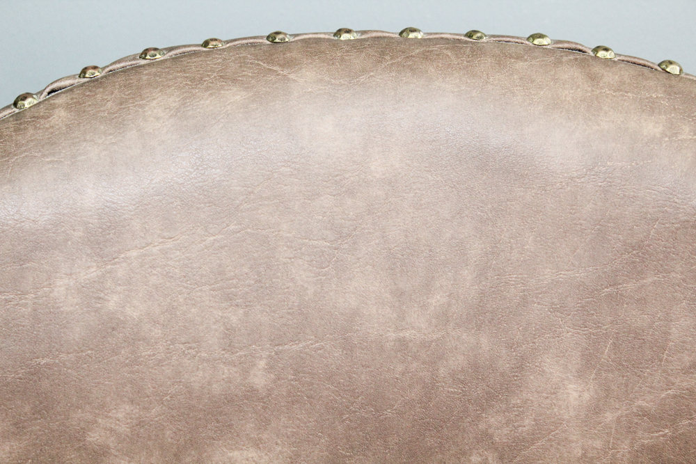 Antique Leather and Wood Armchair