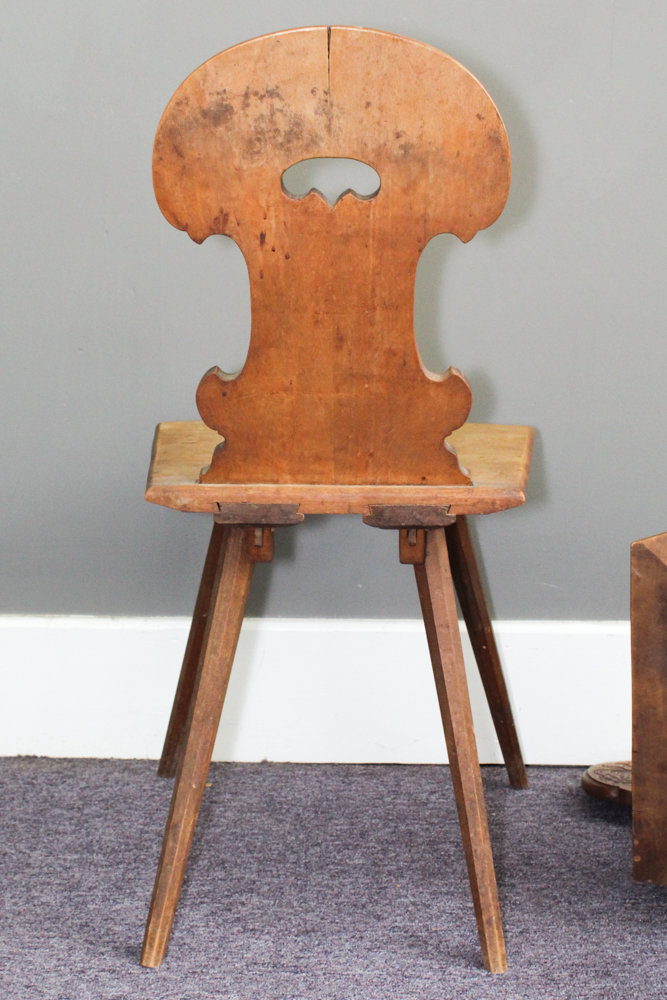 Antique South German Beech Fratzenstühle