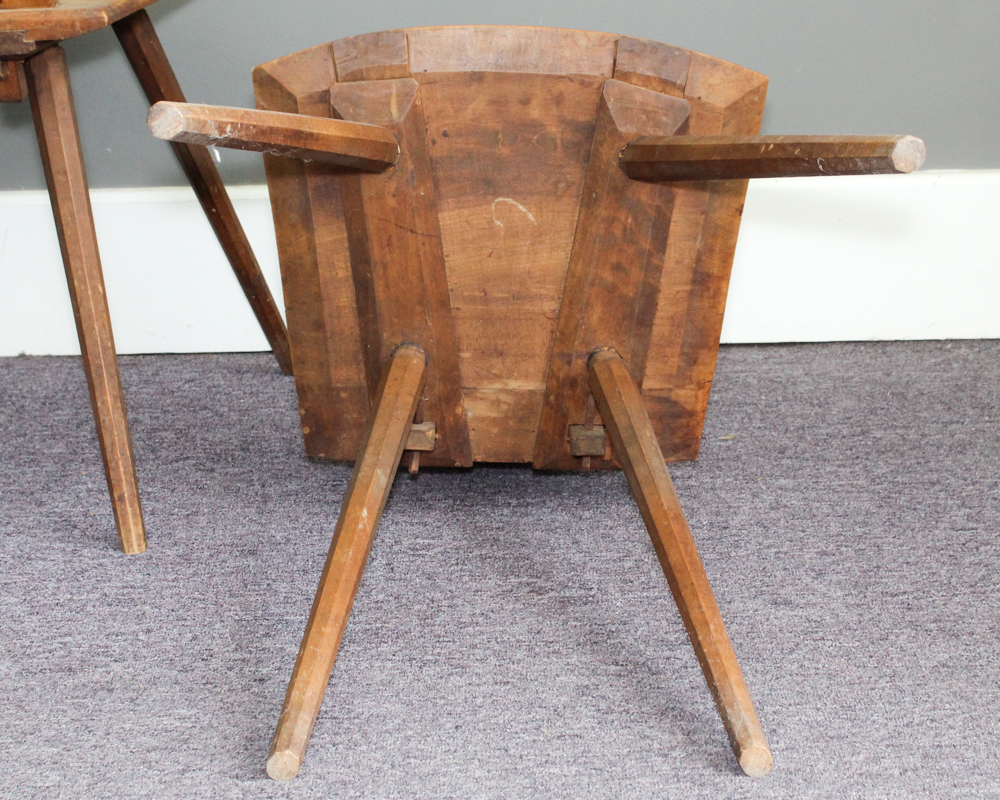Antique South German Beech Fratzenstühle