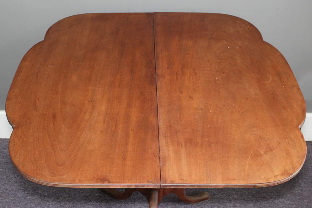 Antique Game Table with Hidden Drawer