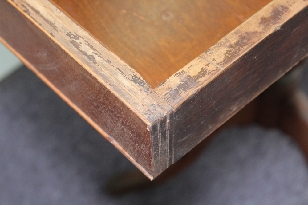 Antique Game Table with Hidden Drawer