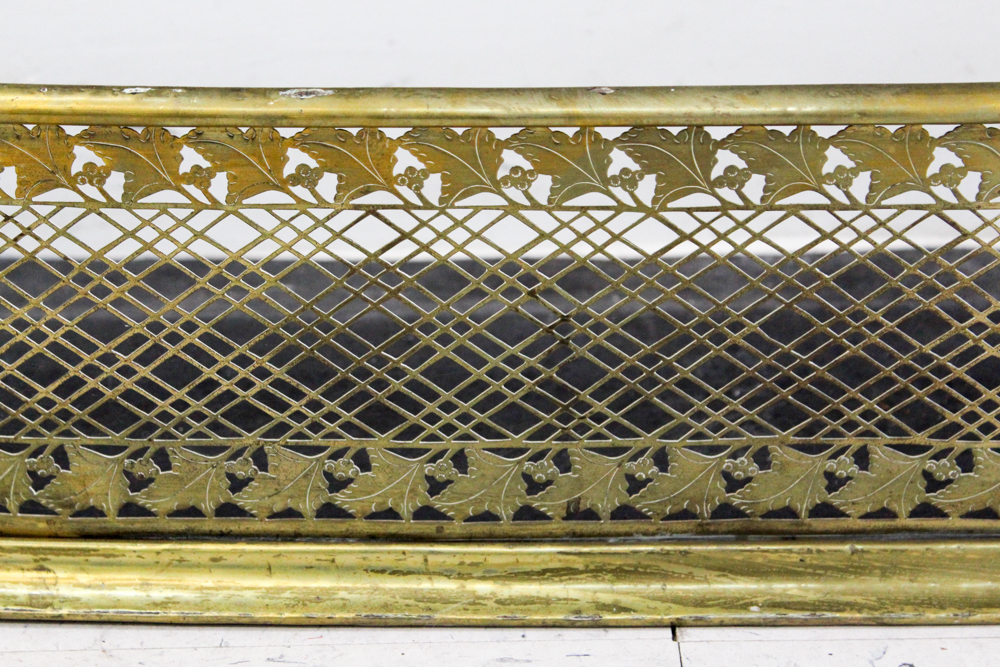 Vintage Brass Fireplace Fender