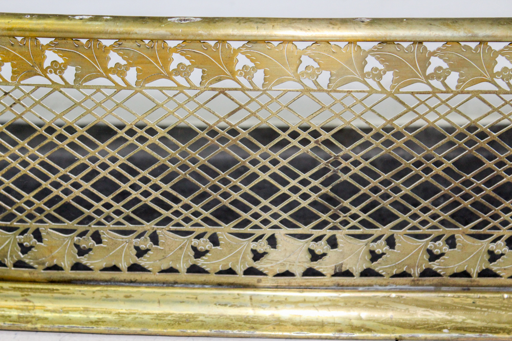 Vintage Brass Fireplace Fender