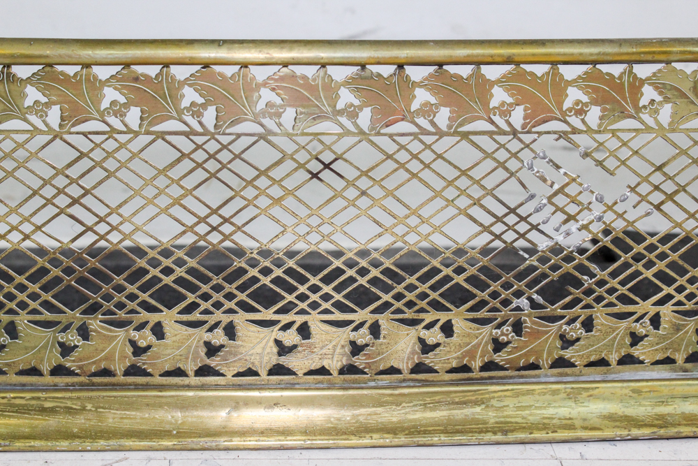 Vintage Brass Fireplace Fender