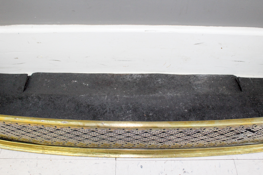 Vintage Brass Fireplace Fender