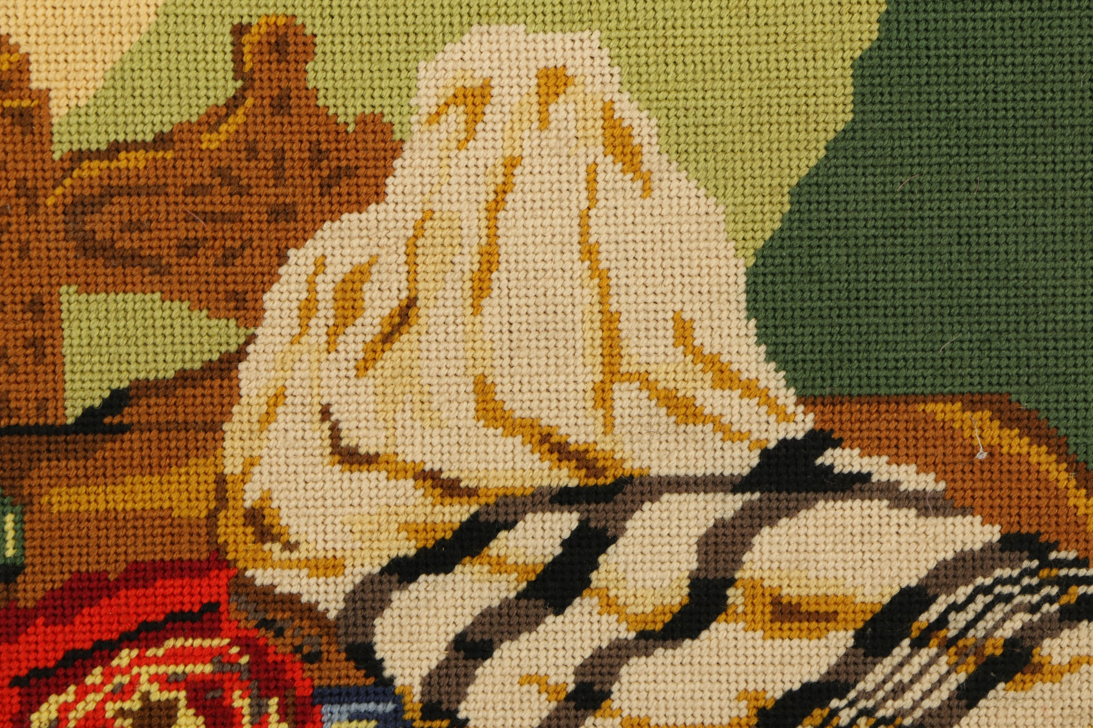 Needle Point Still Life of Judaica