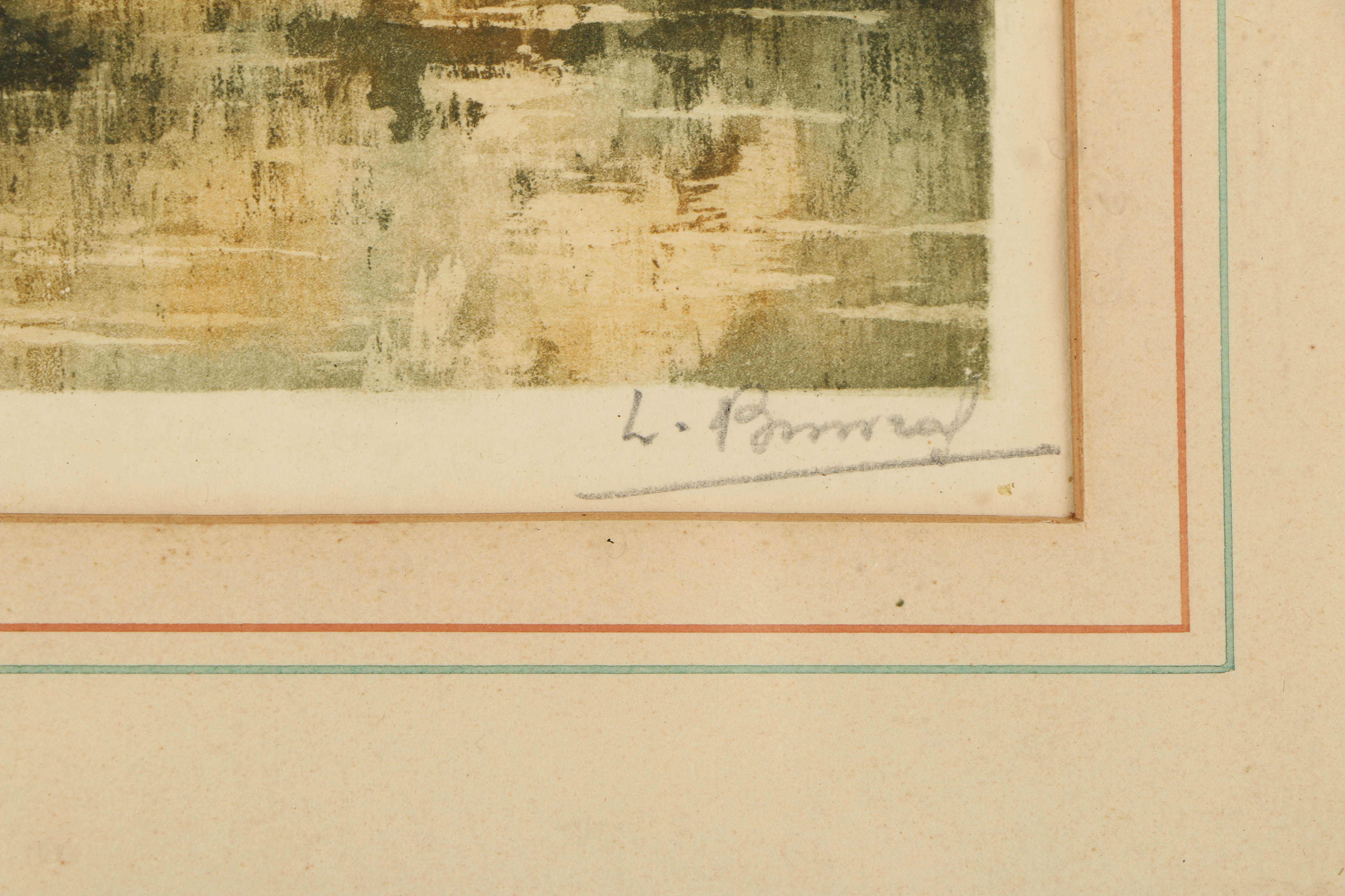 Etching a la Poupée on Paper of Cottage Scene