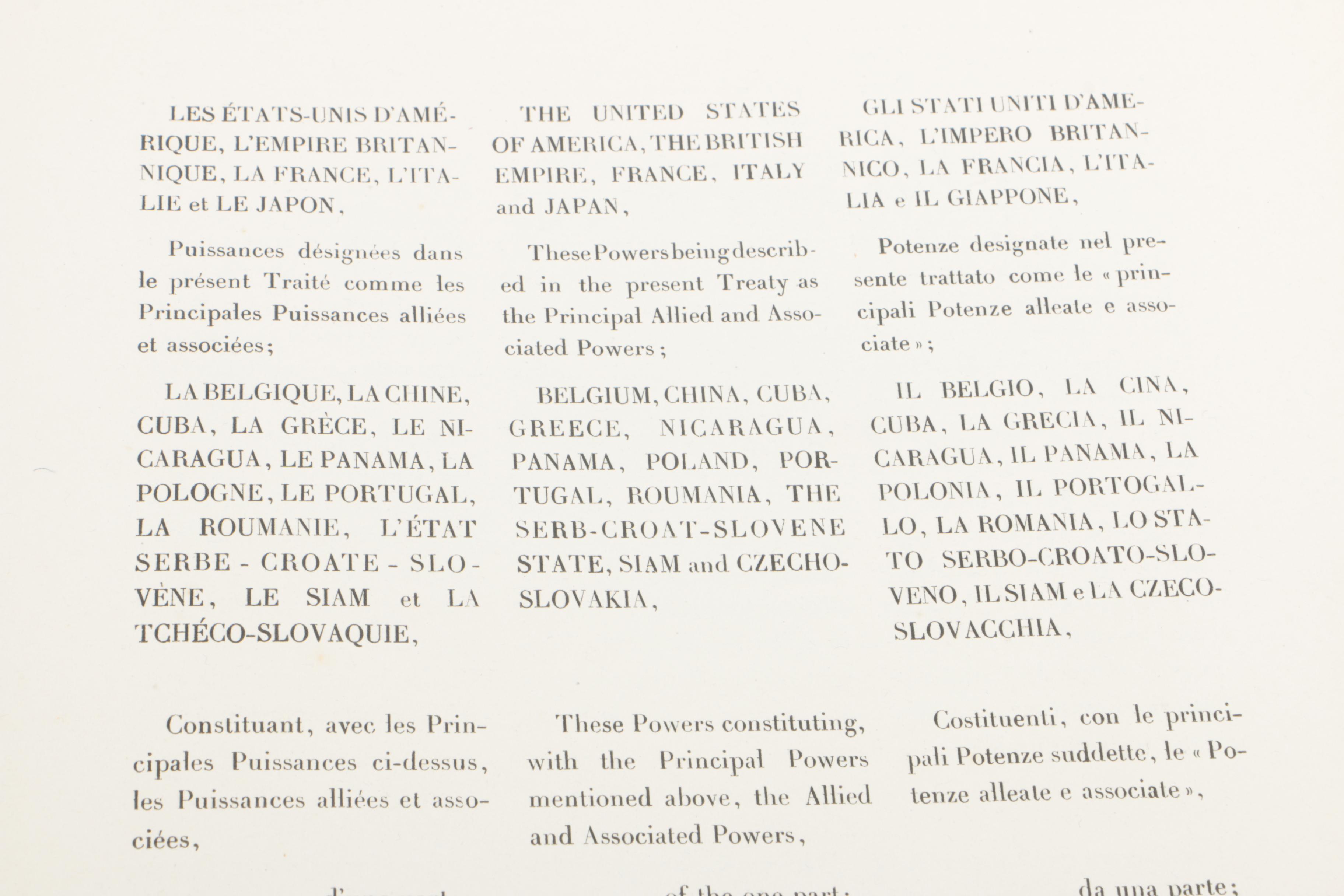 Copy of the Treaty of Saint-Germain-en-Laye