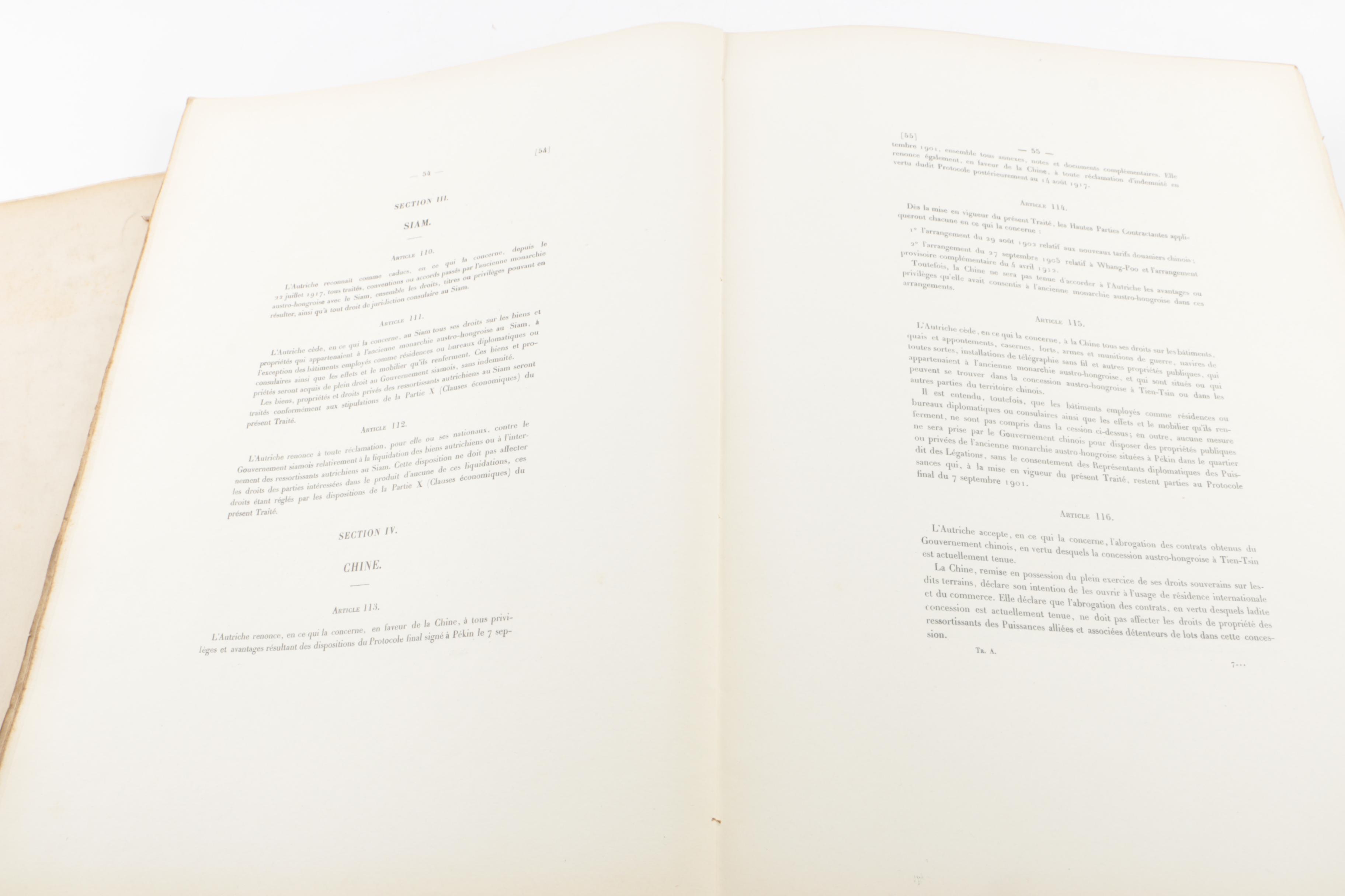 Copy of the Treaty of Saint-Germain-en-Laye