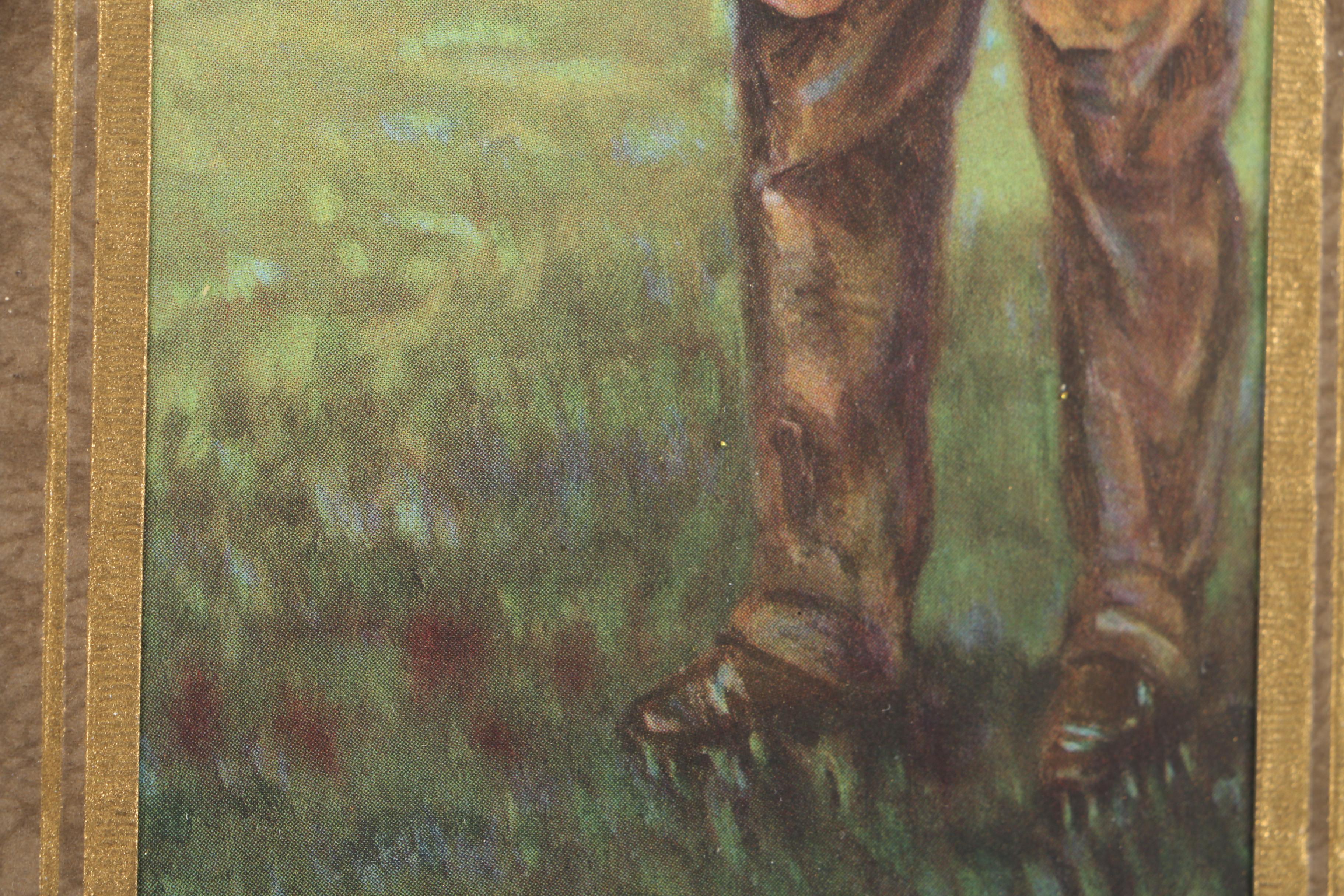 Vintage Mechanical Print on Paper of Charles Lindbergh "Spirit of St. Louis"