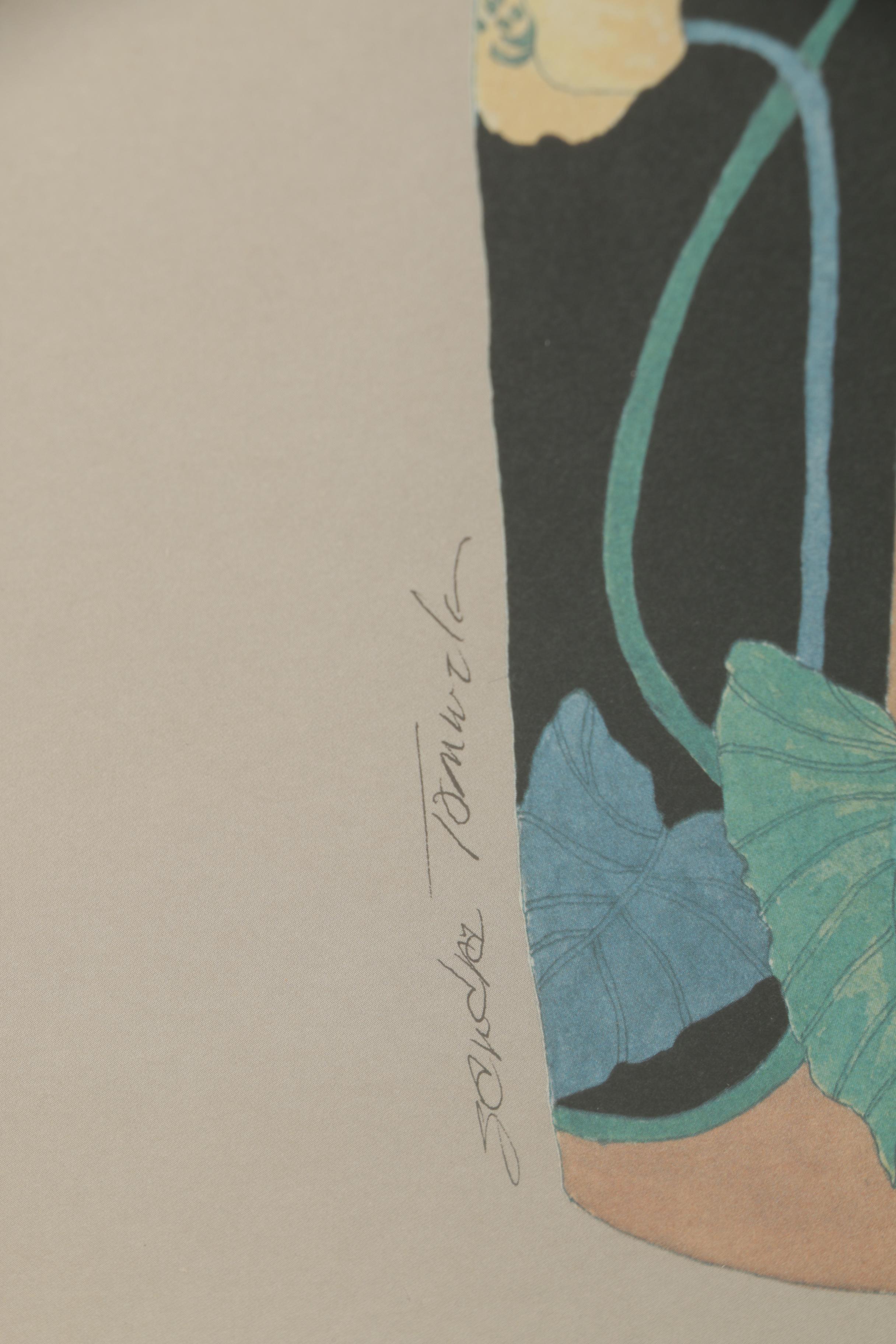 Mechanical Prints on Paper of Floral Bouquets