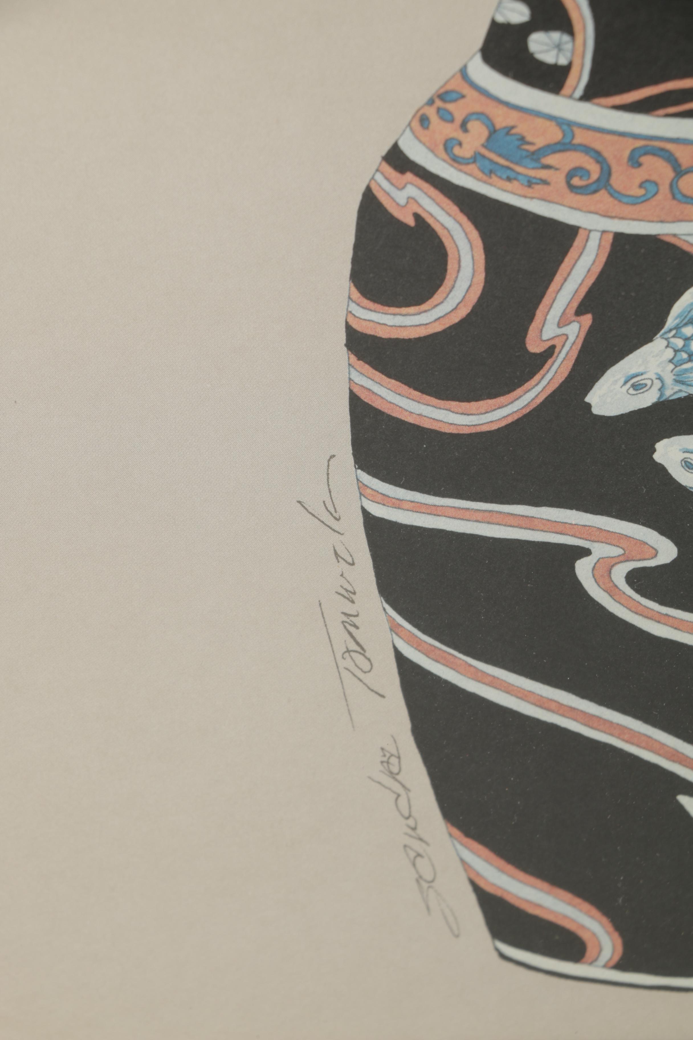 Mechanical Prints on Paper of Floral Bouquets