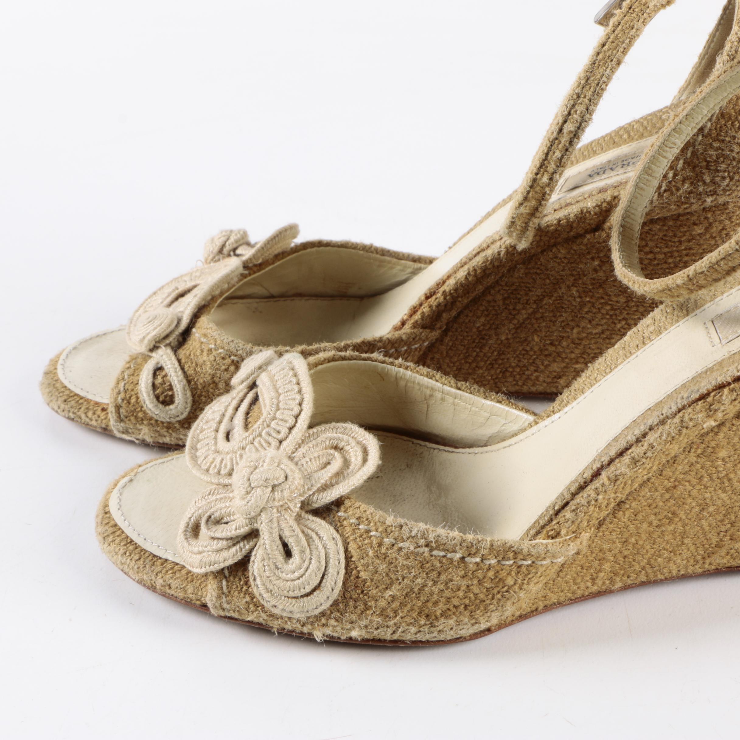 Prada Jute Wedges