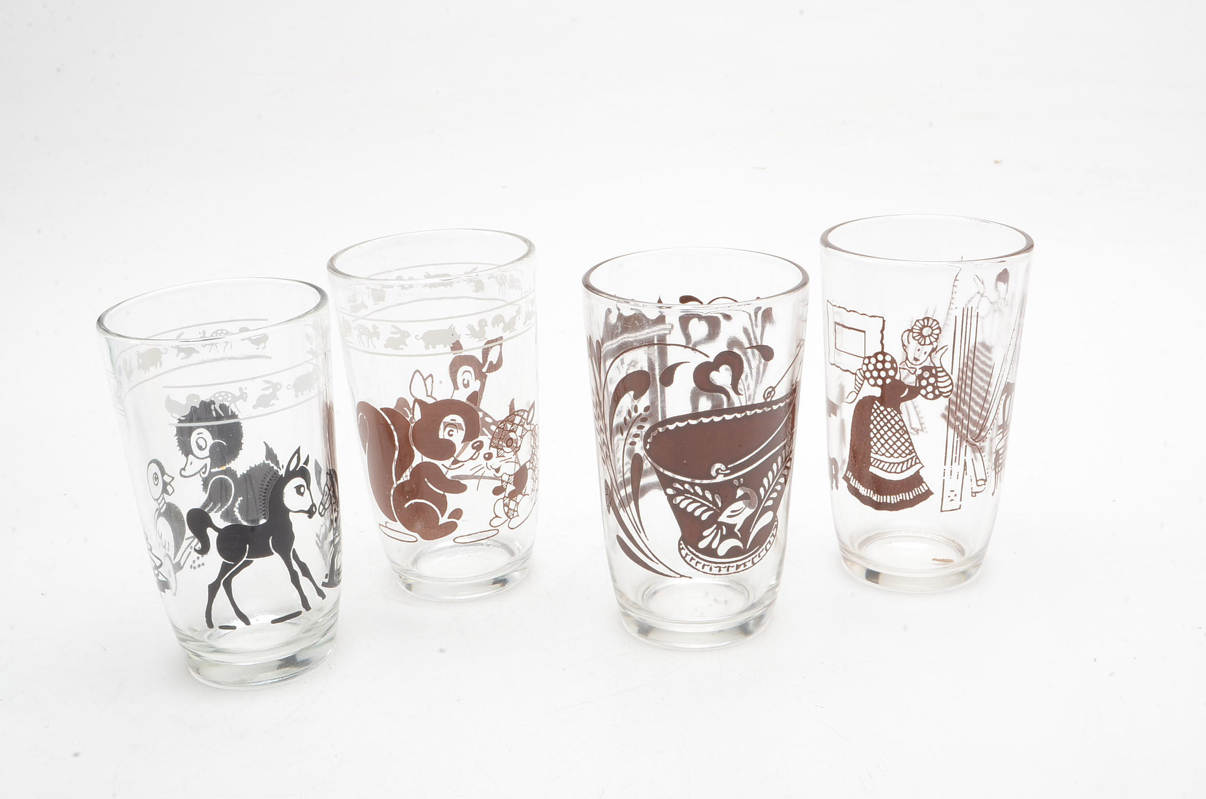 Vintage Swanky Swig Style Juice Glass Collection