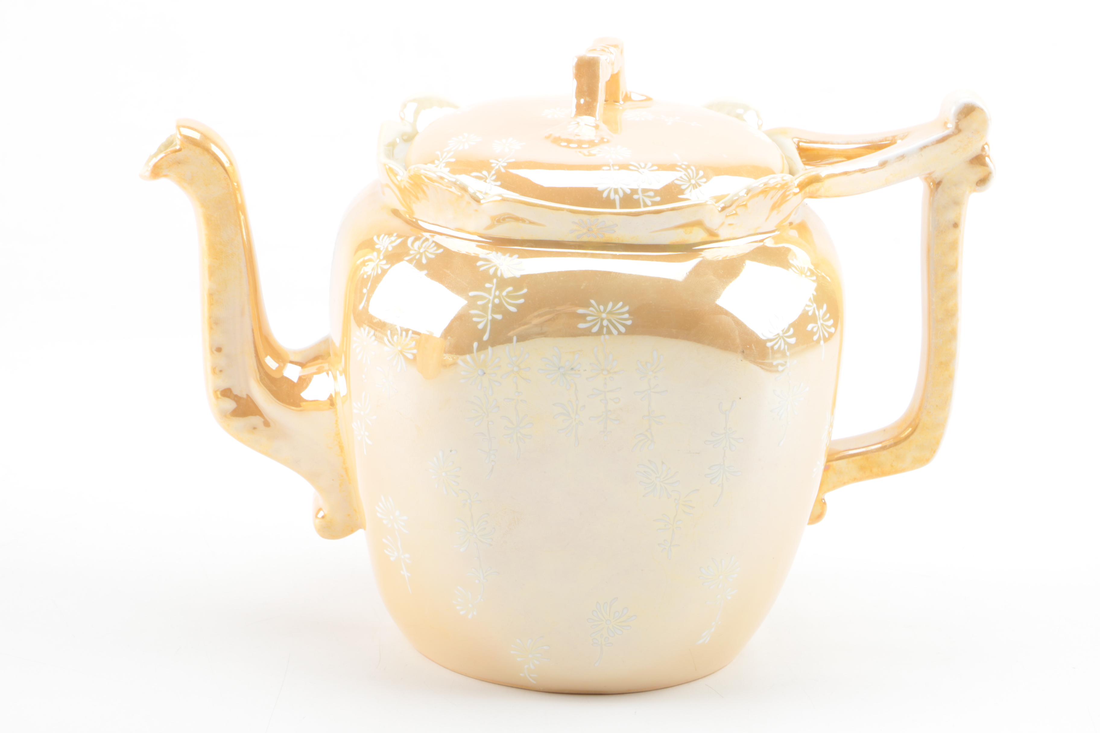 Orange Opalescent Porcelain Collection Including Tressemanes & Vogt