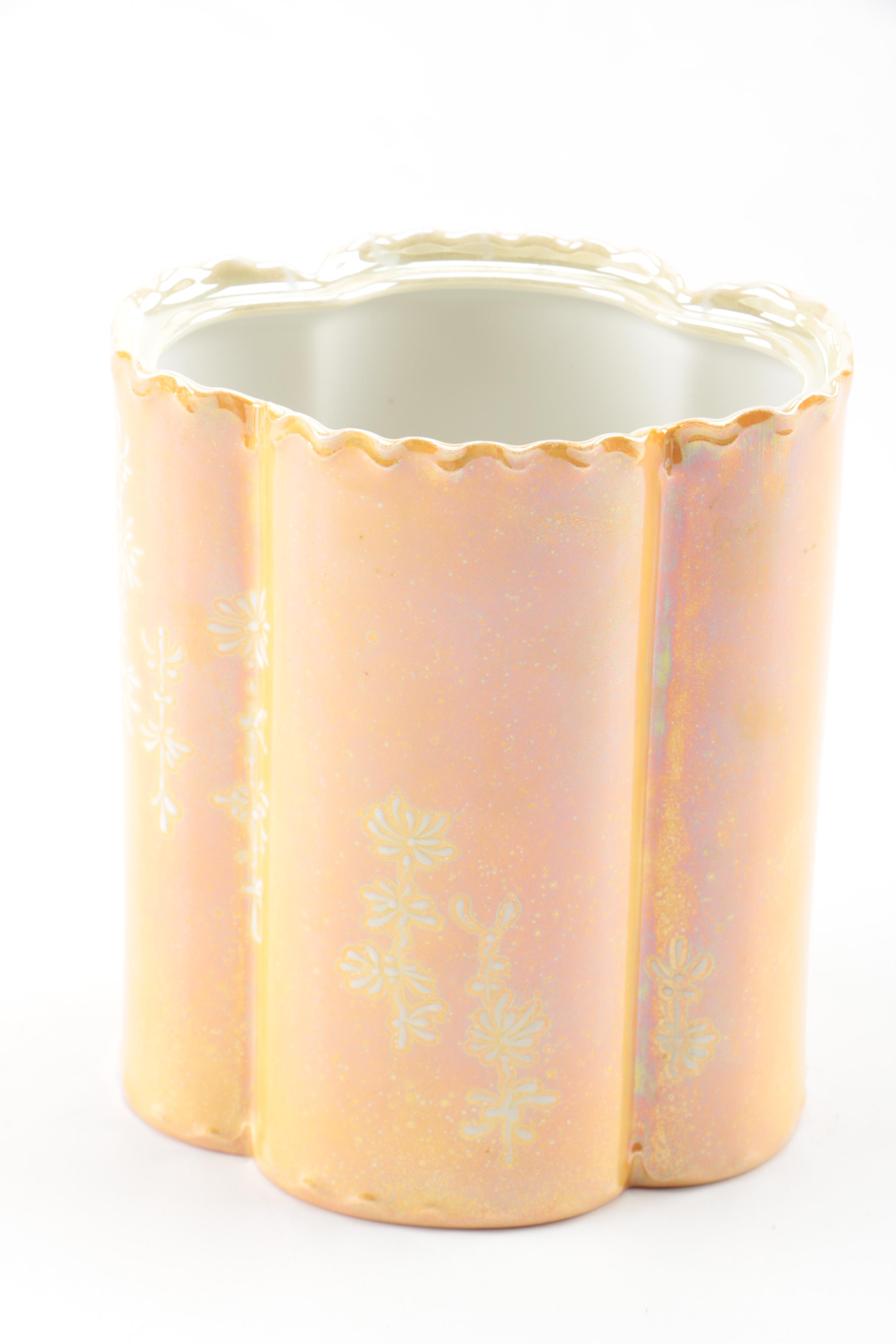 Orange Opalescent Porcelain Collection Including Tressemanes & Vogt