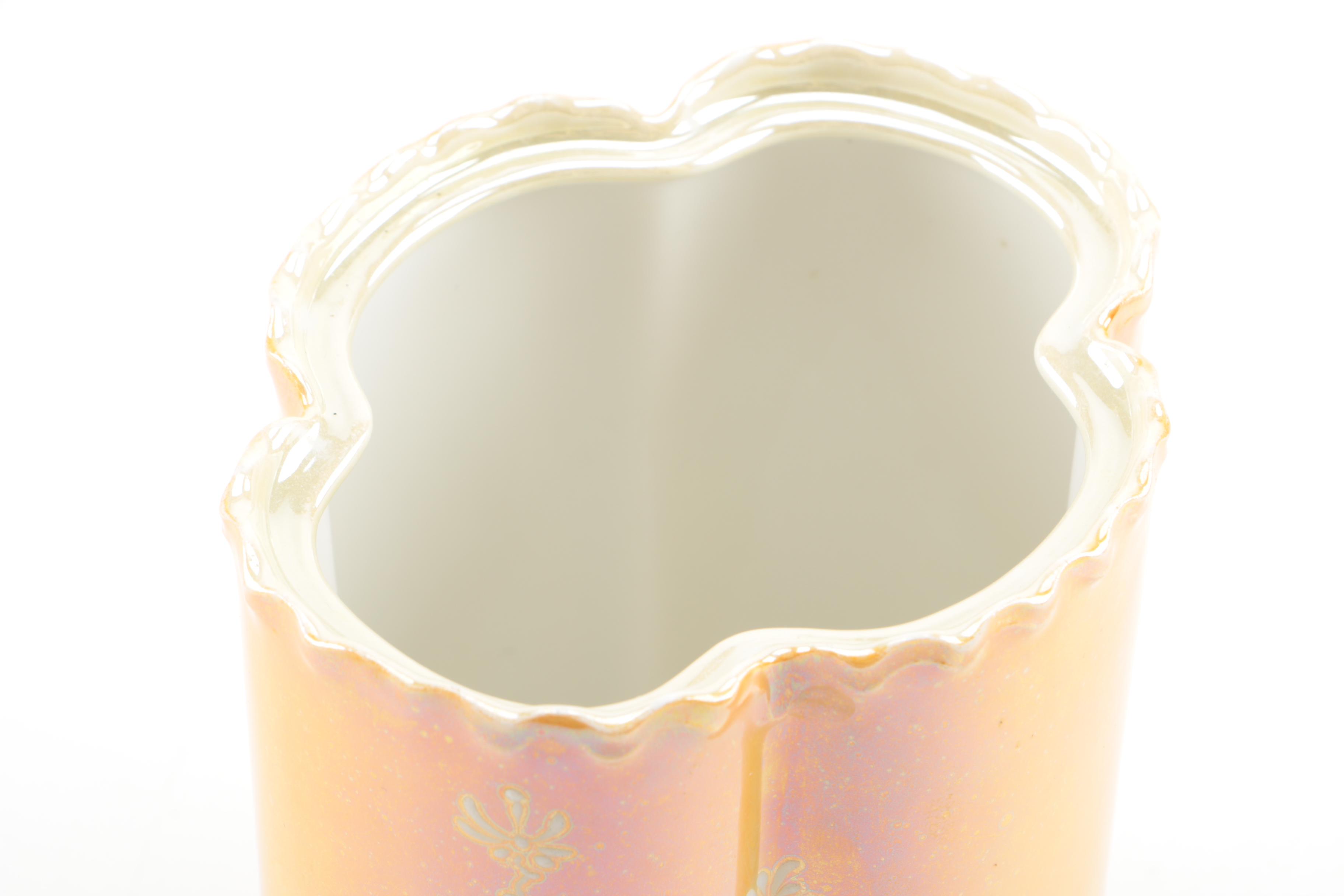 Orange Opalescent Porcelain Collection Including Tressemanes & Vogt