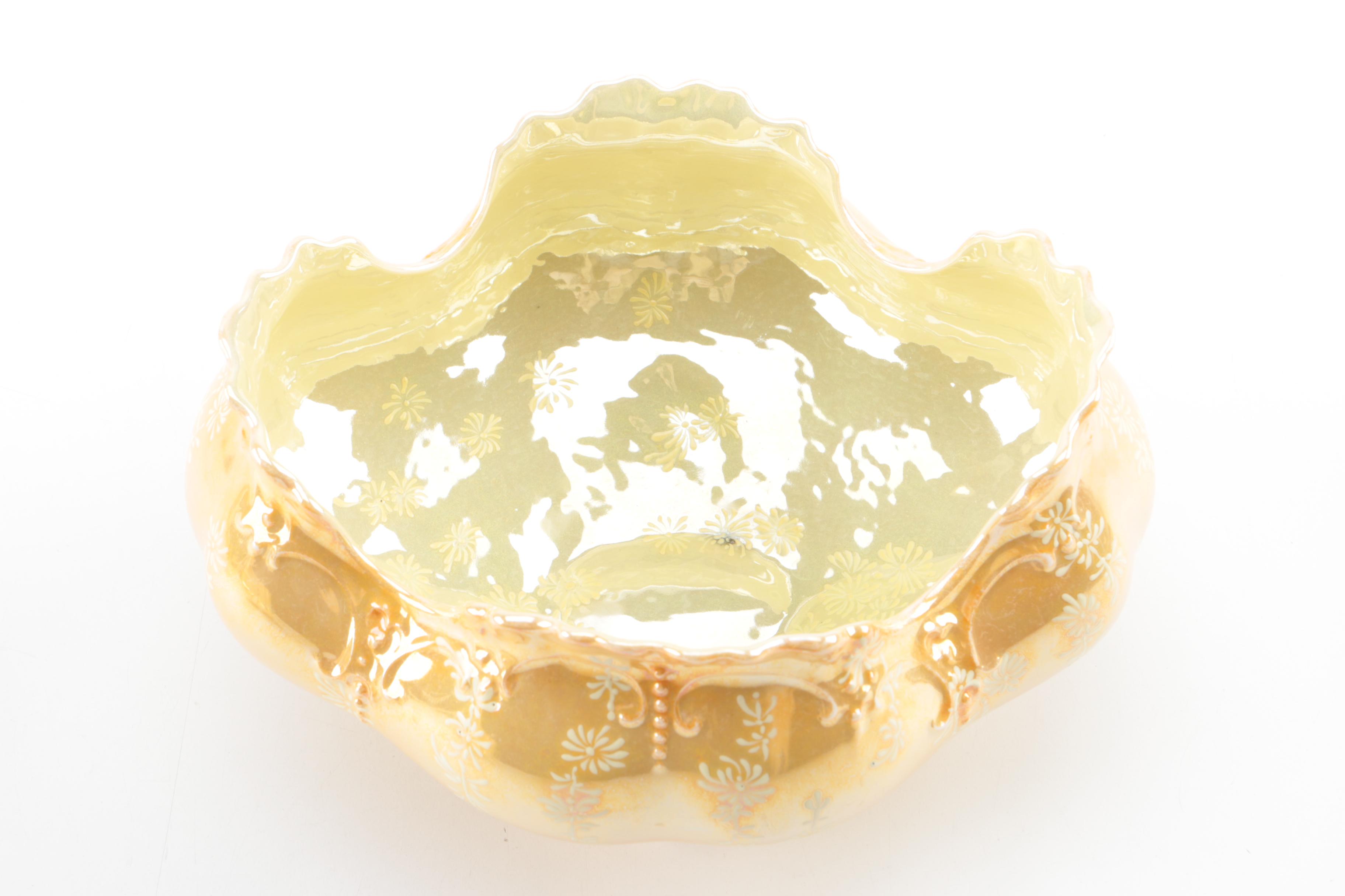 Orange Opalescent Porcelain Collection Including Tressemanes & Vogt