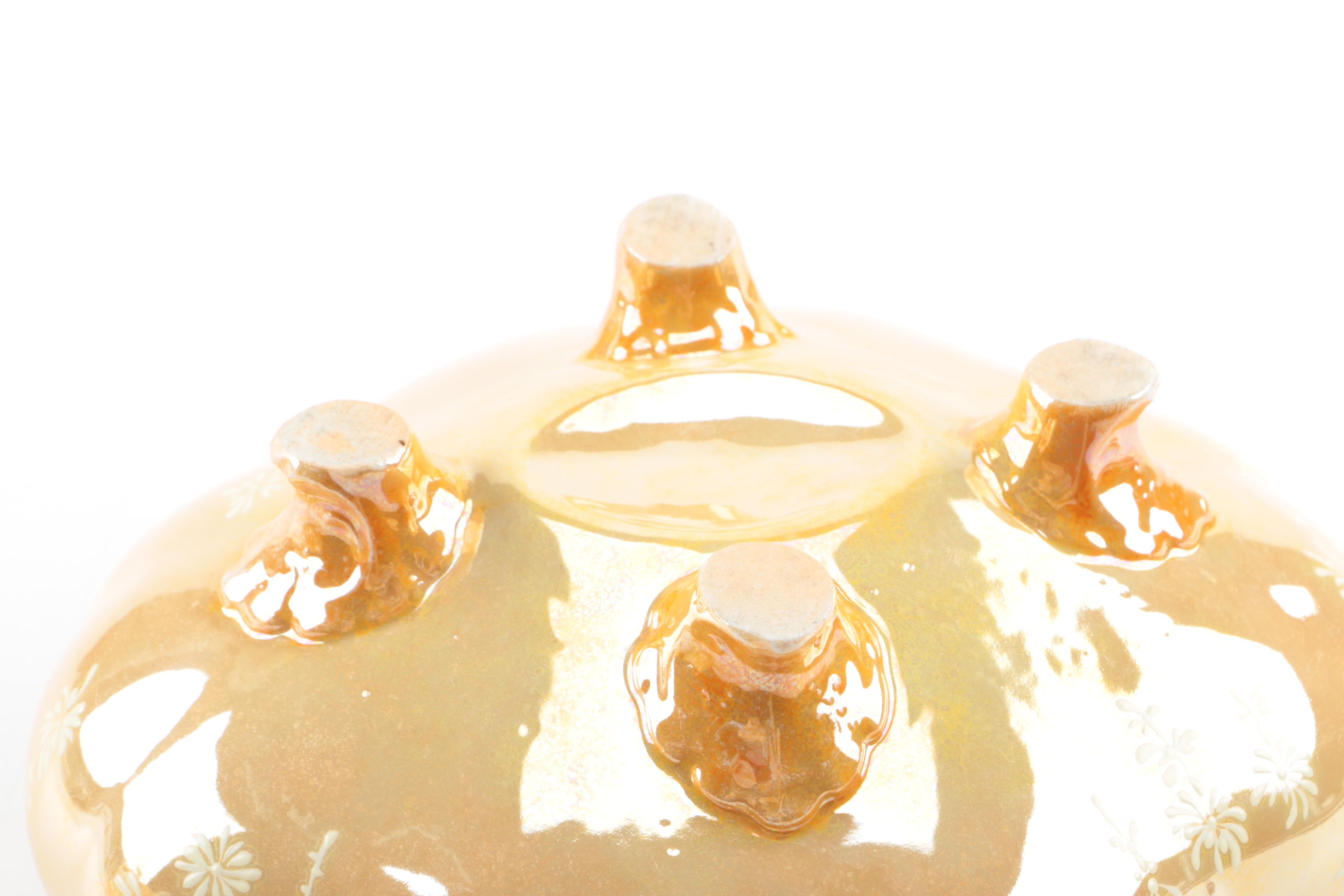 Orange Opalescent Porcelain Collection Including Tressemanes & Vogt