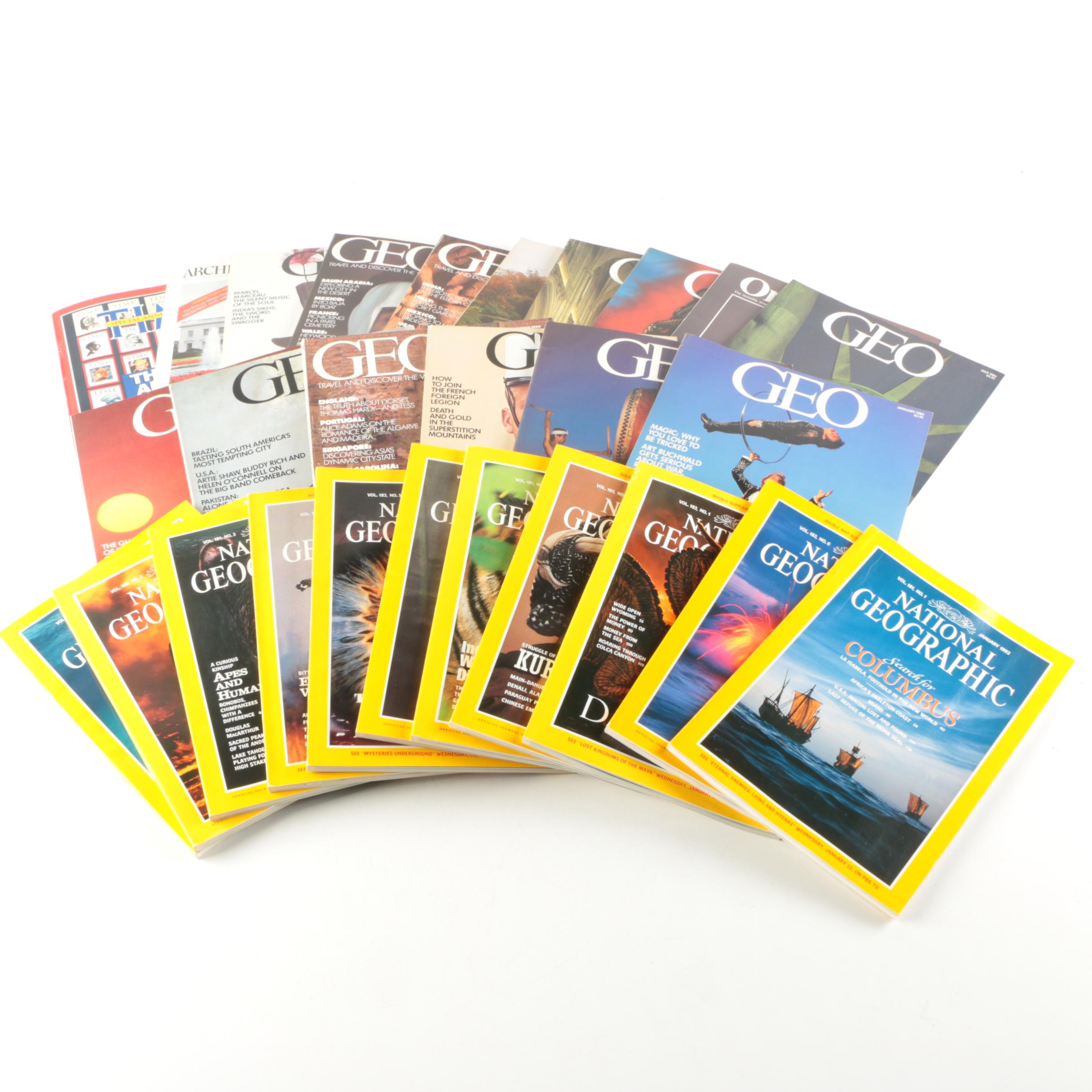 "National Geographic" and "Geo" Magazines