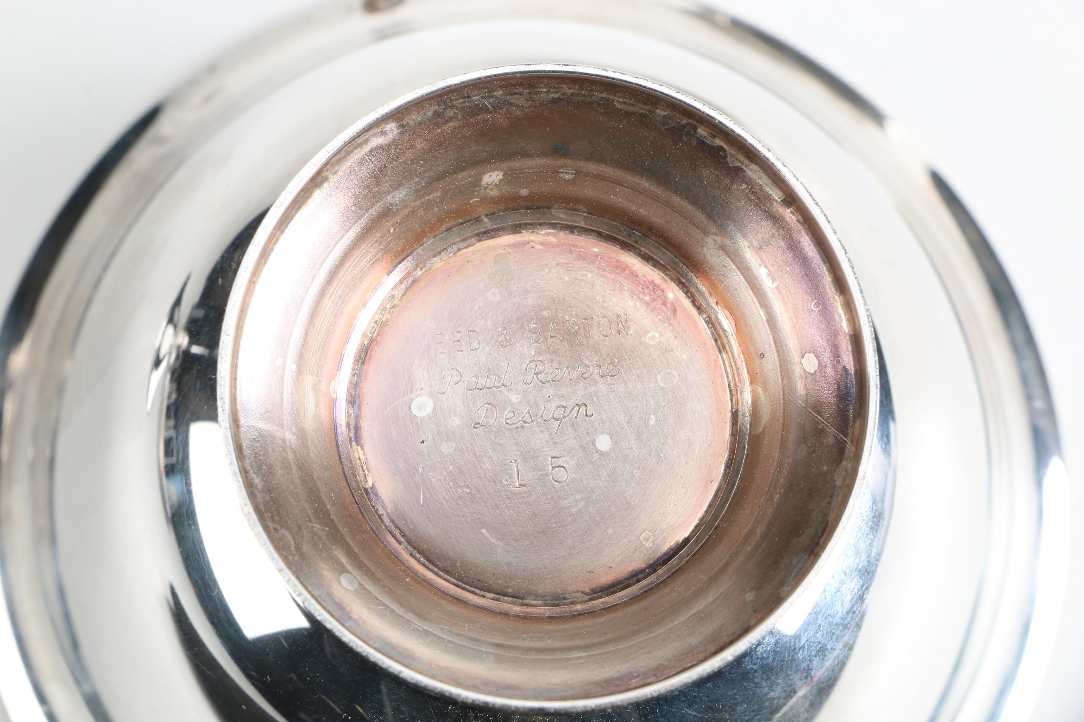 Silver-Plated Paul Revere Reproduction Serving Ware Including Reed & Barton