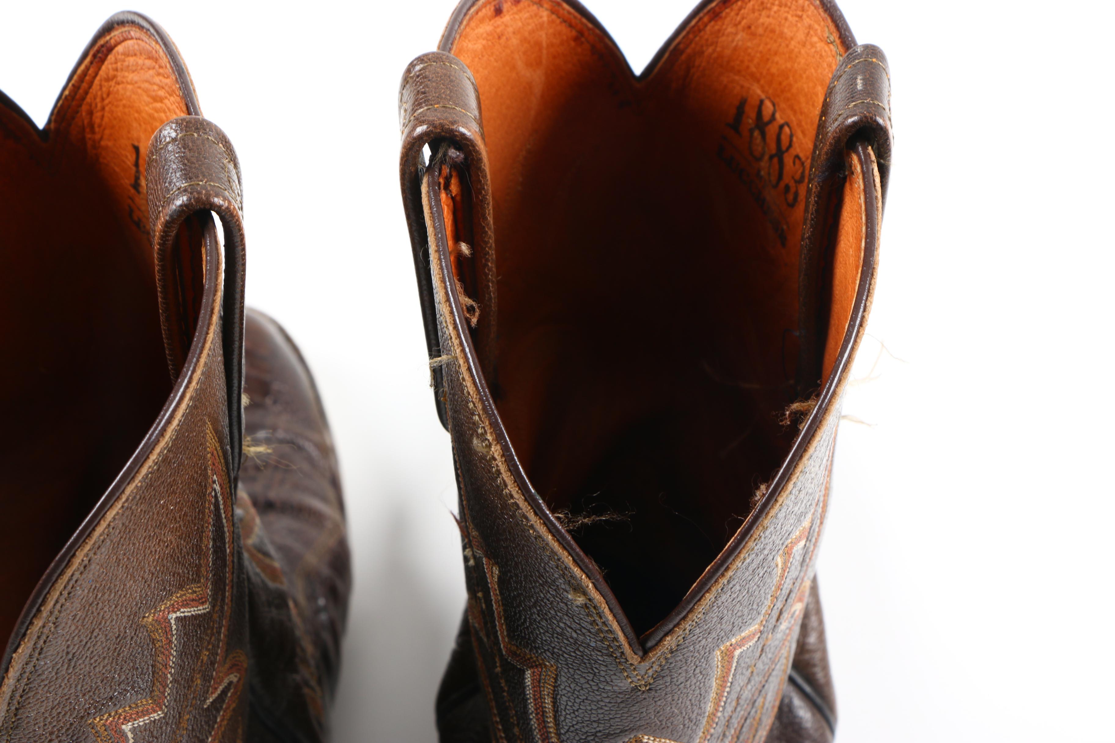 1883 by Lucchese Men's Brown Leather Cowboy Boots