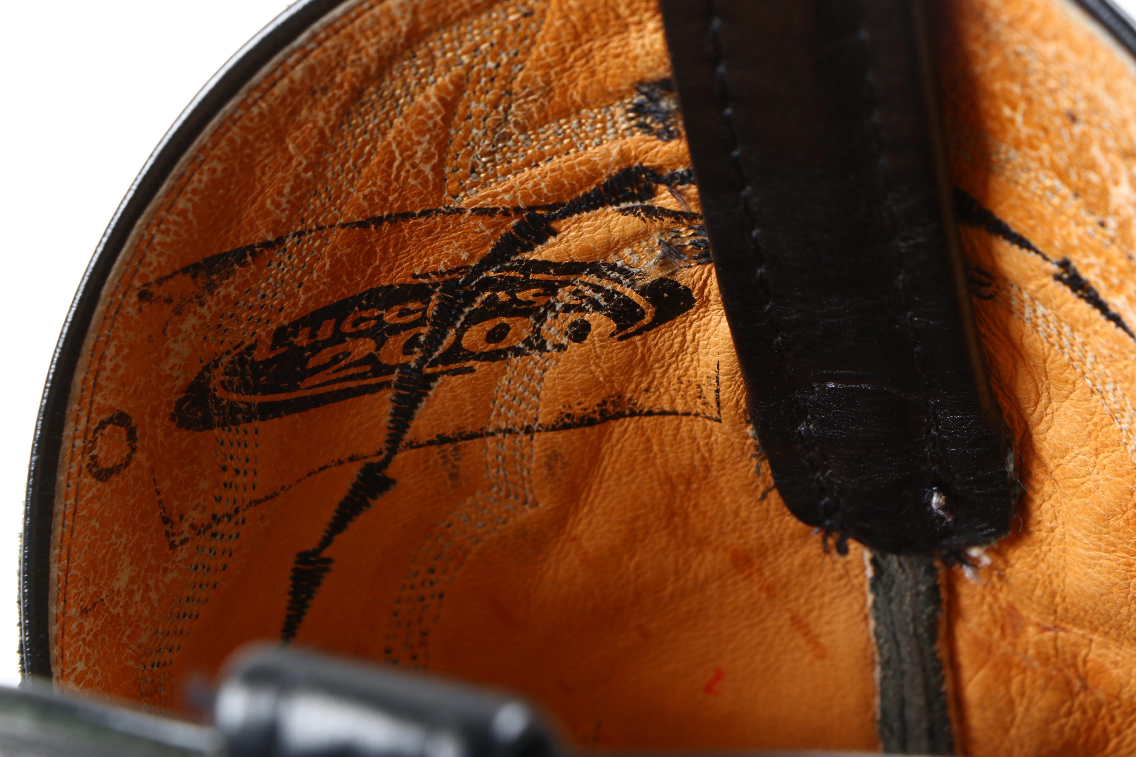 Lucchese 2000 Black Leather Cowboy Boots