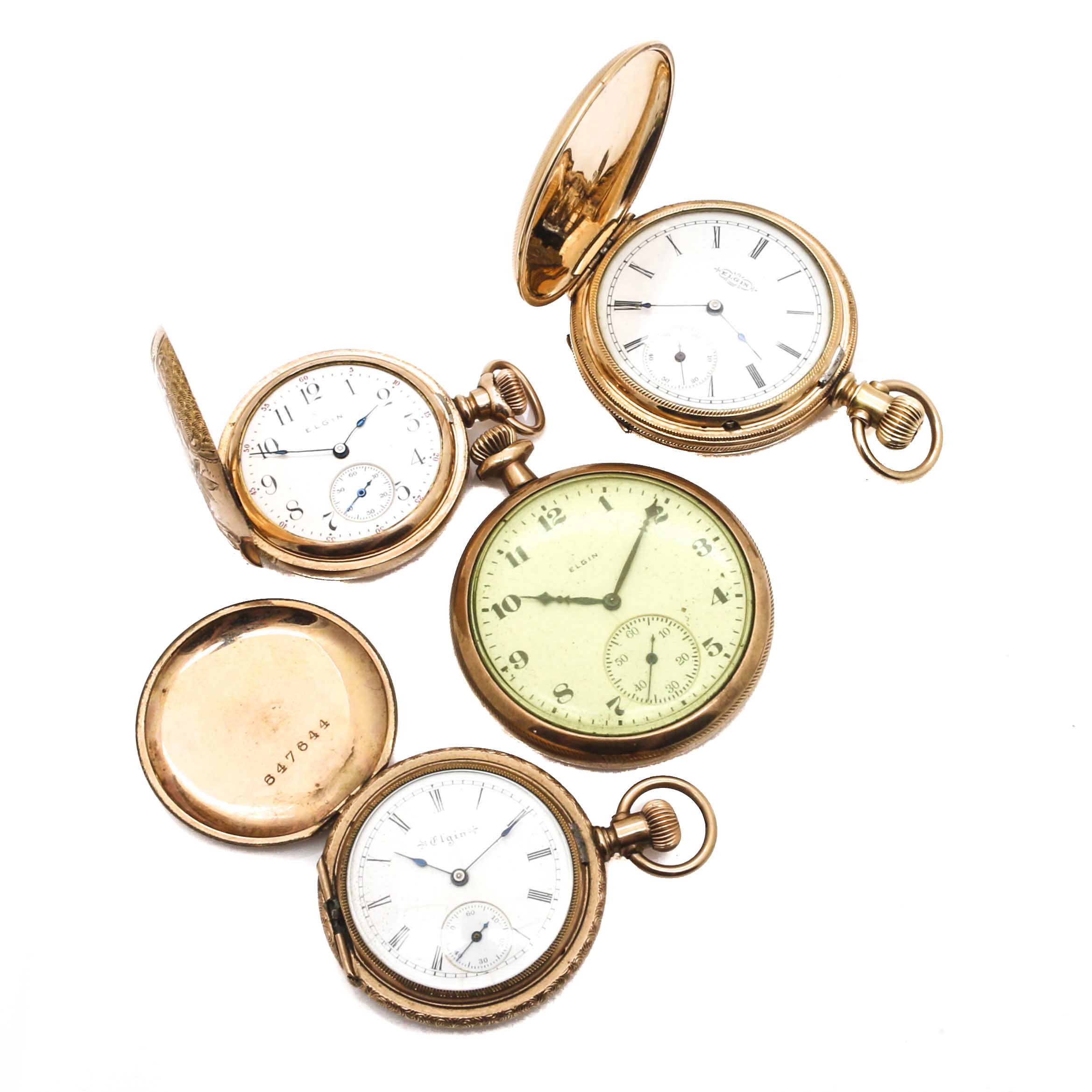 Elgin Antique Gold Filled Pocket Watches