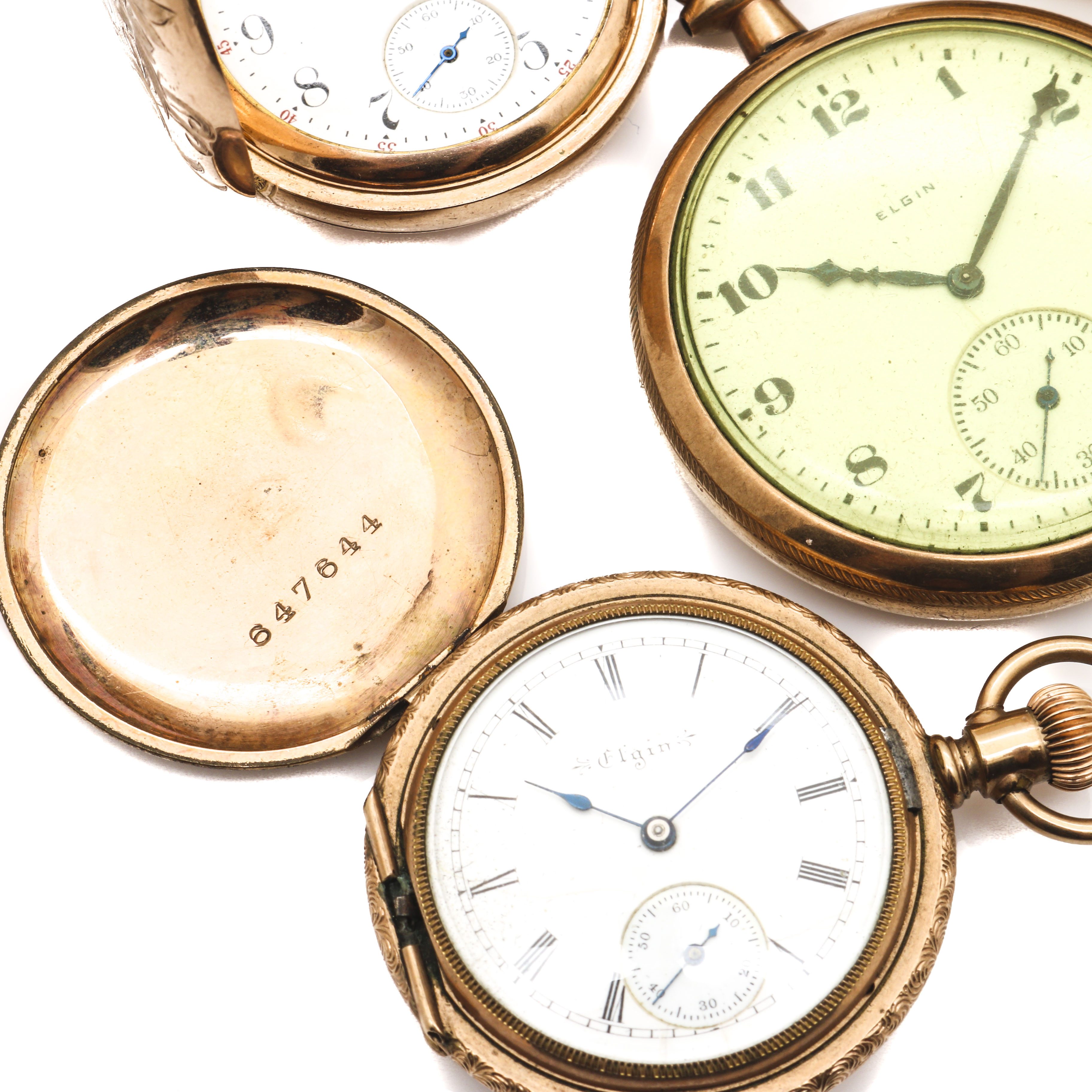 Elgin Antique Gold Filled Pocket Watches