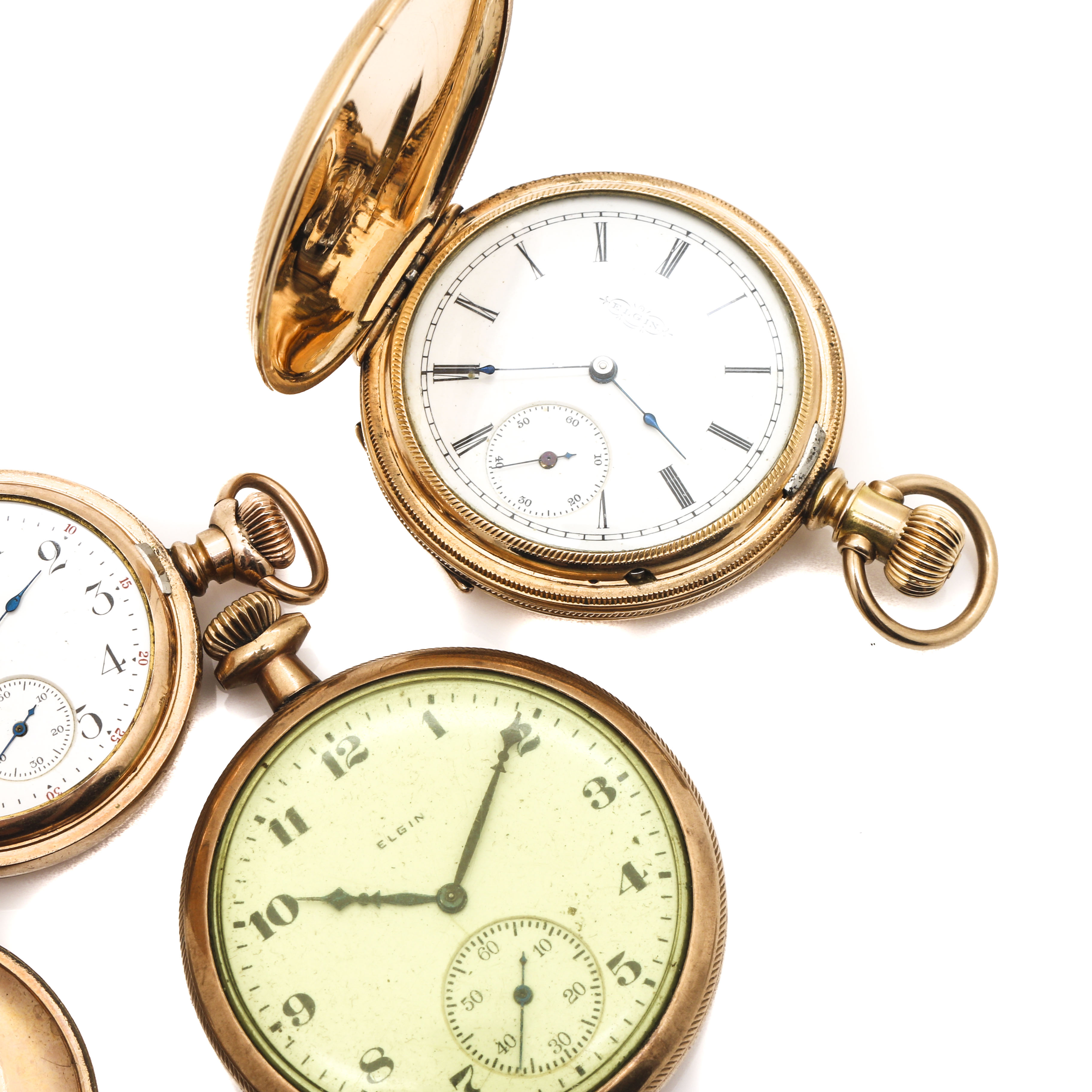 Elgin Antique Gold Filled Pocket Watches
