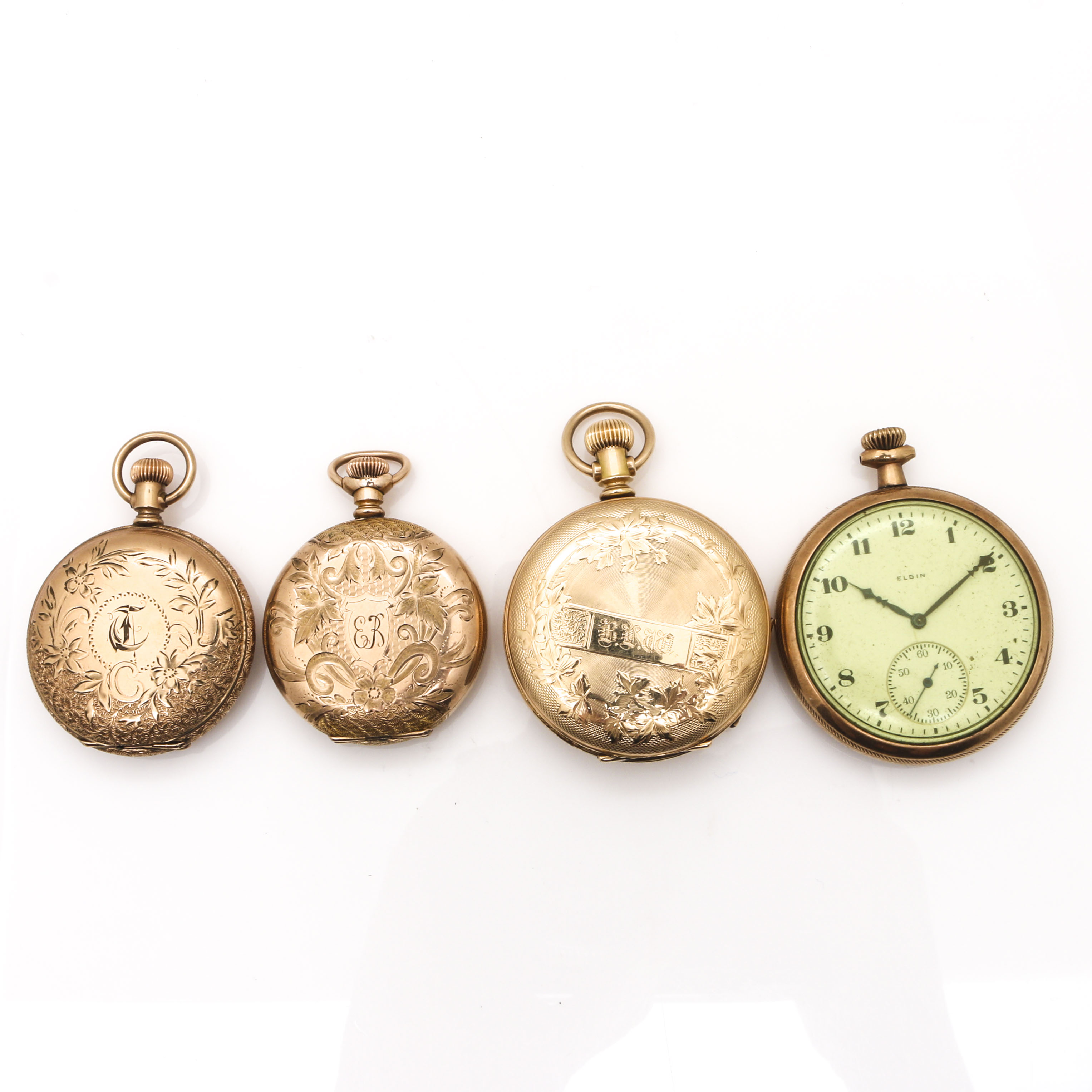 Elgin Antique Gold Filled Pocket Watches