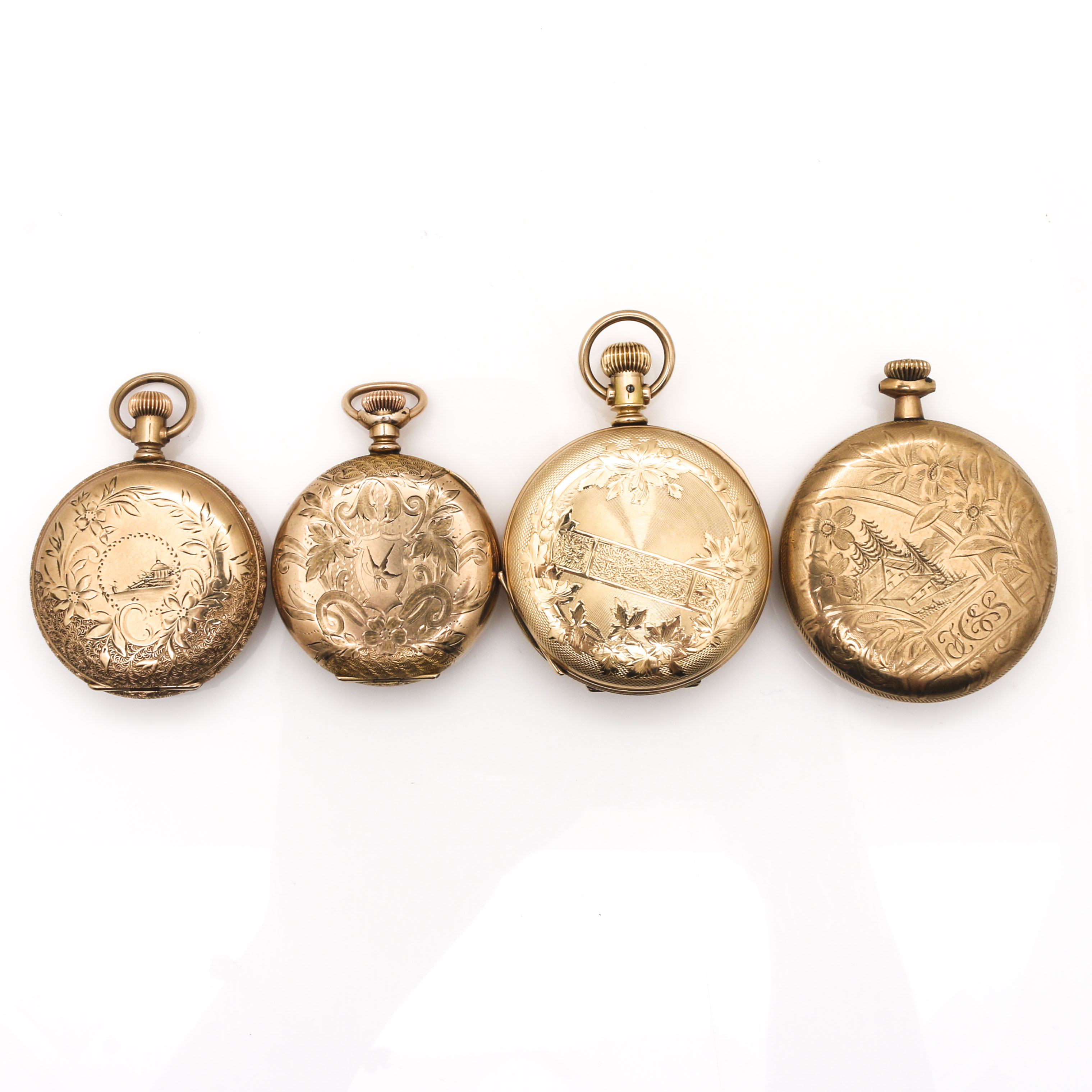 Elgin Antique Gold Filled Pocket Watches