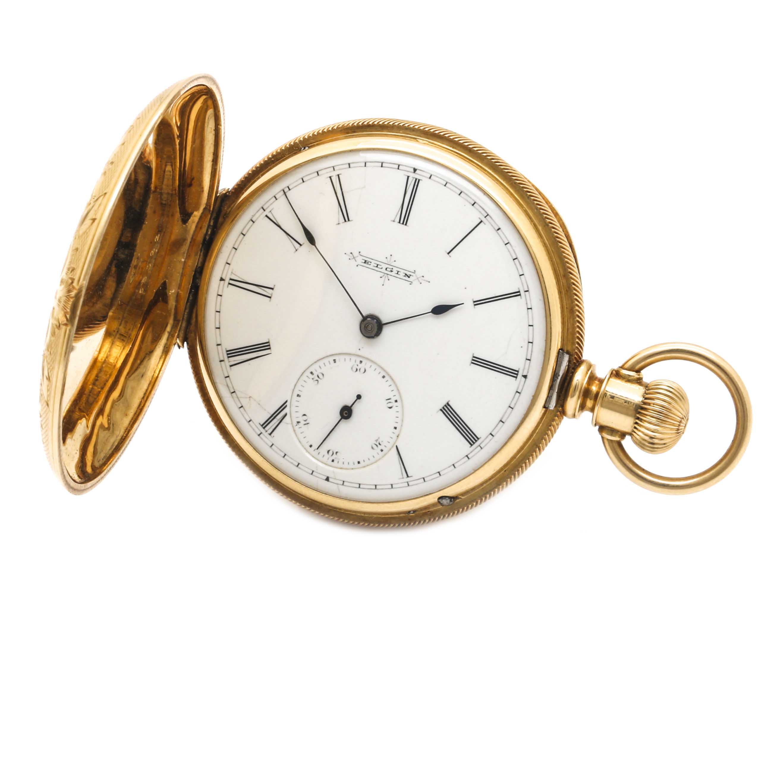 Antique Elgin 18K Yellow Gold Pocket Watch
