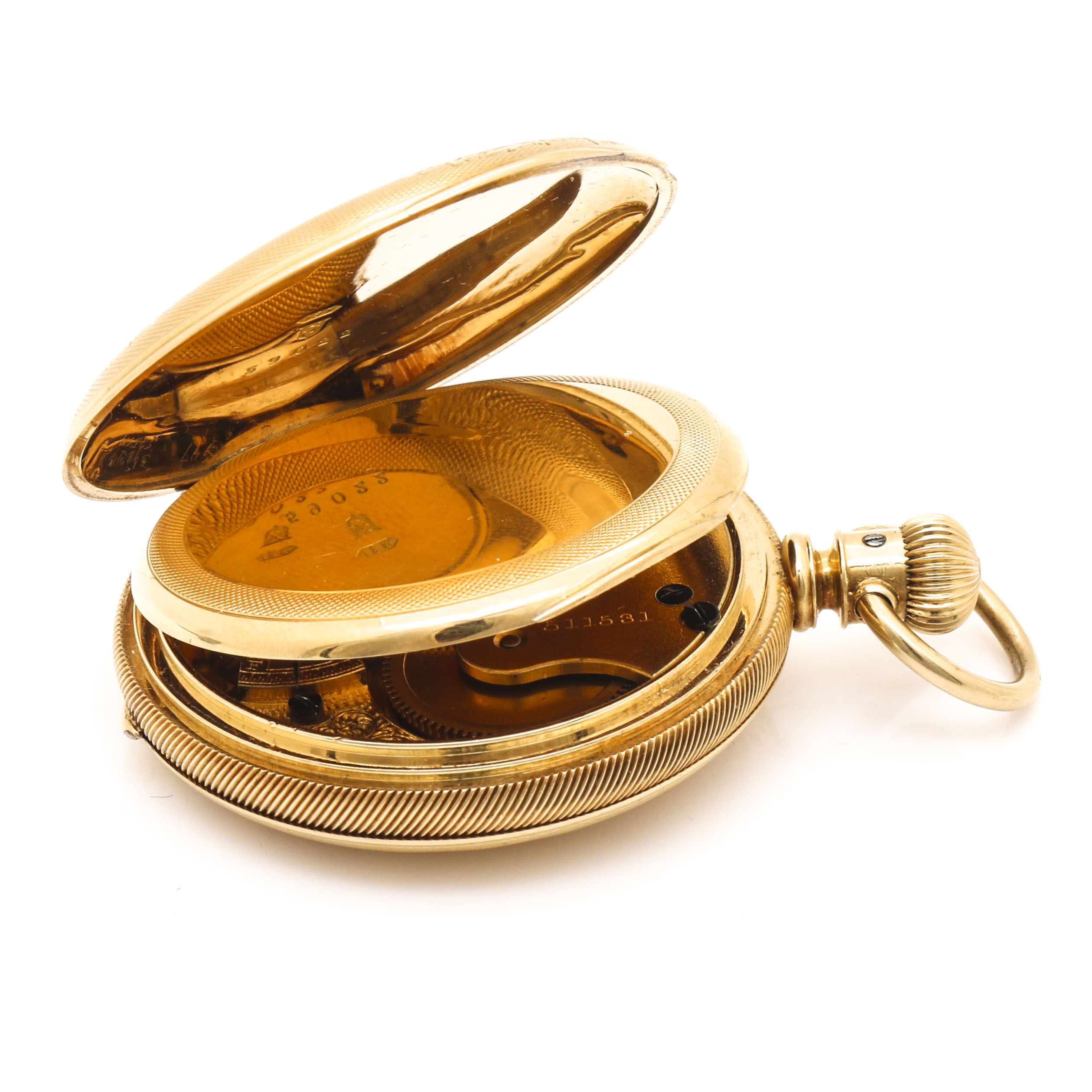 Antique Elgin 18K Yellow Gold Pocket Watch
