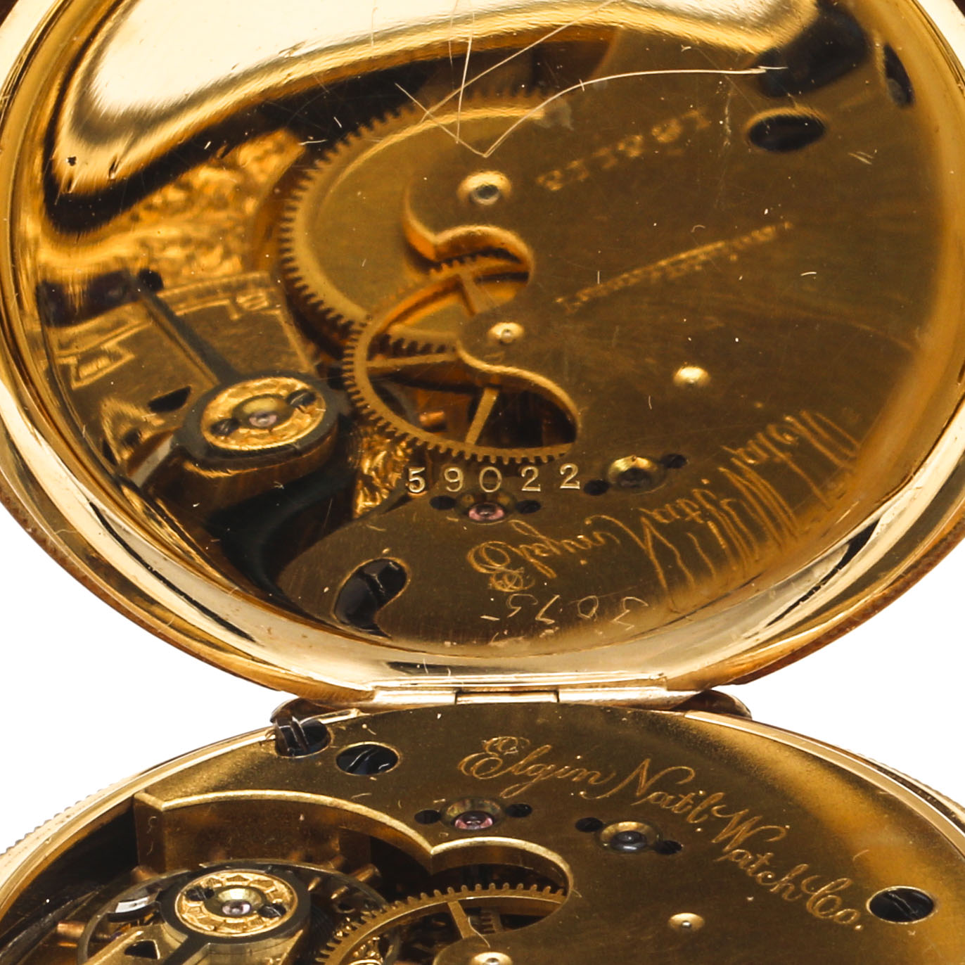 Antique Elgin 18K Yellow Gold Pocket Watch