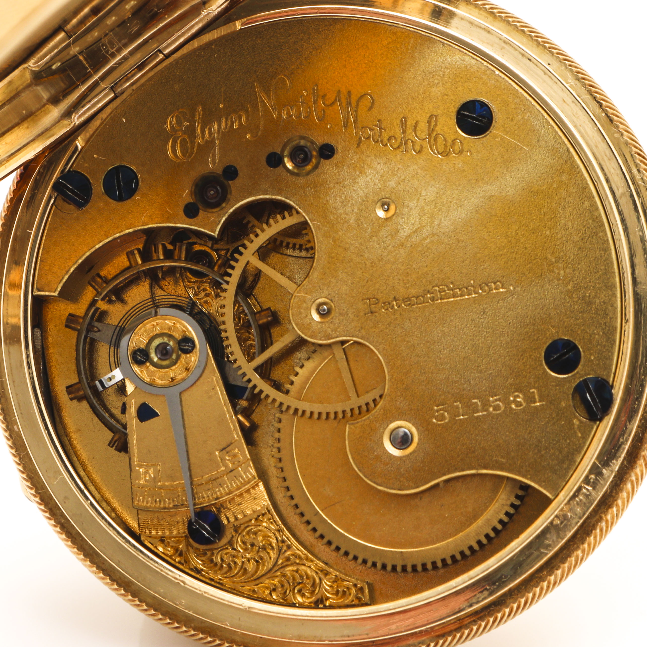 Antique Elgin 18K Yellow Gold Pocket Watch