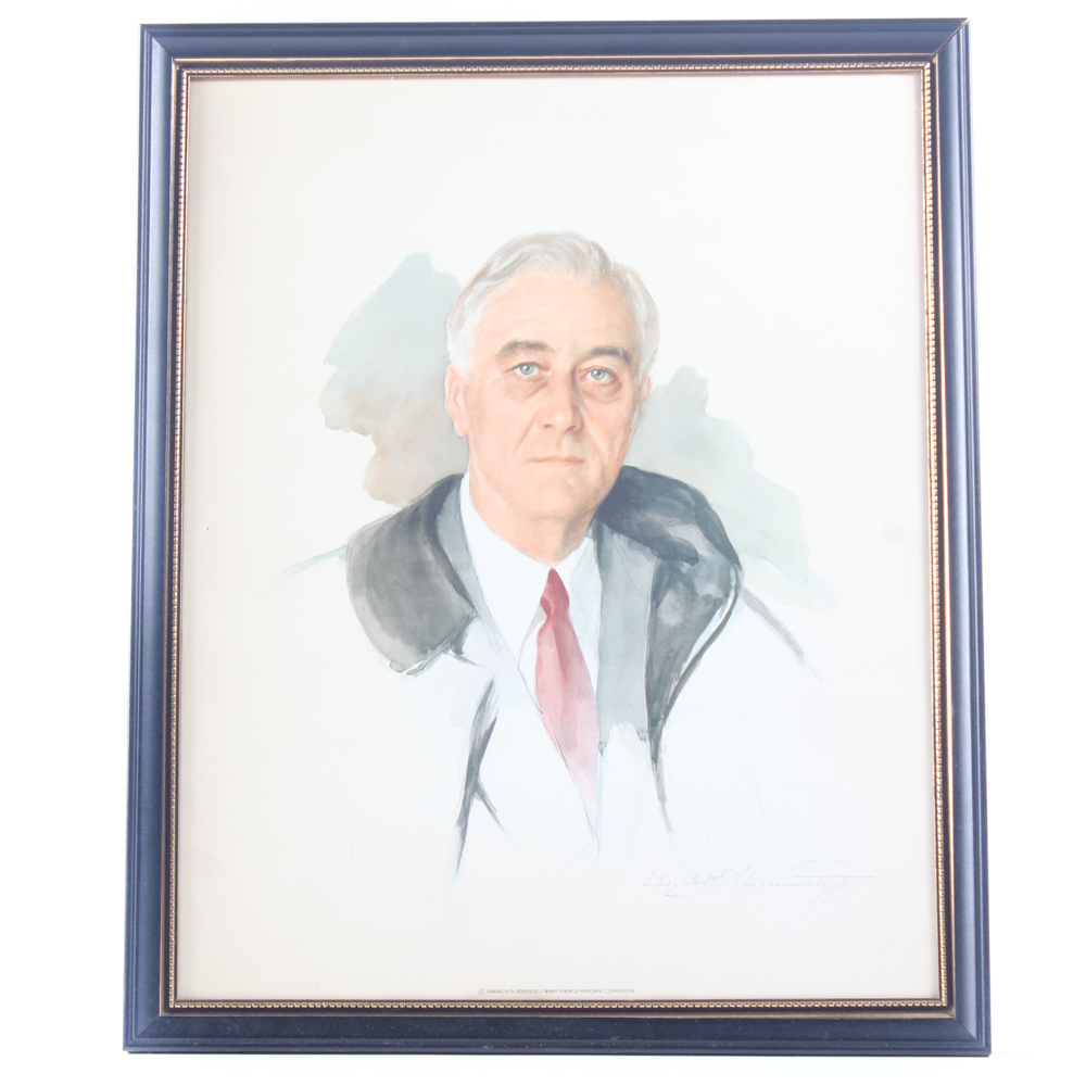 Signed Elizabeth Shoumatoff Limited Edition Print "The Unfinished Portrait"