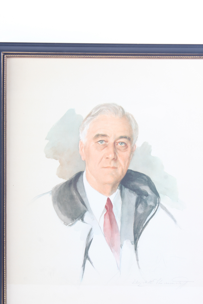 Signed Elizabeth Shoumatoff Limited Edition Print "The Unfinished Portrait"