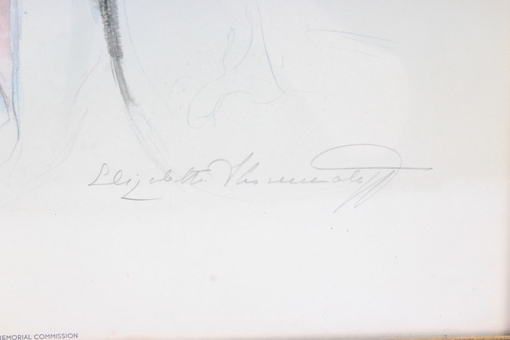 Signed Elizabeth Shoumatoff Limited Edition Print "The Unfinished Portrait"