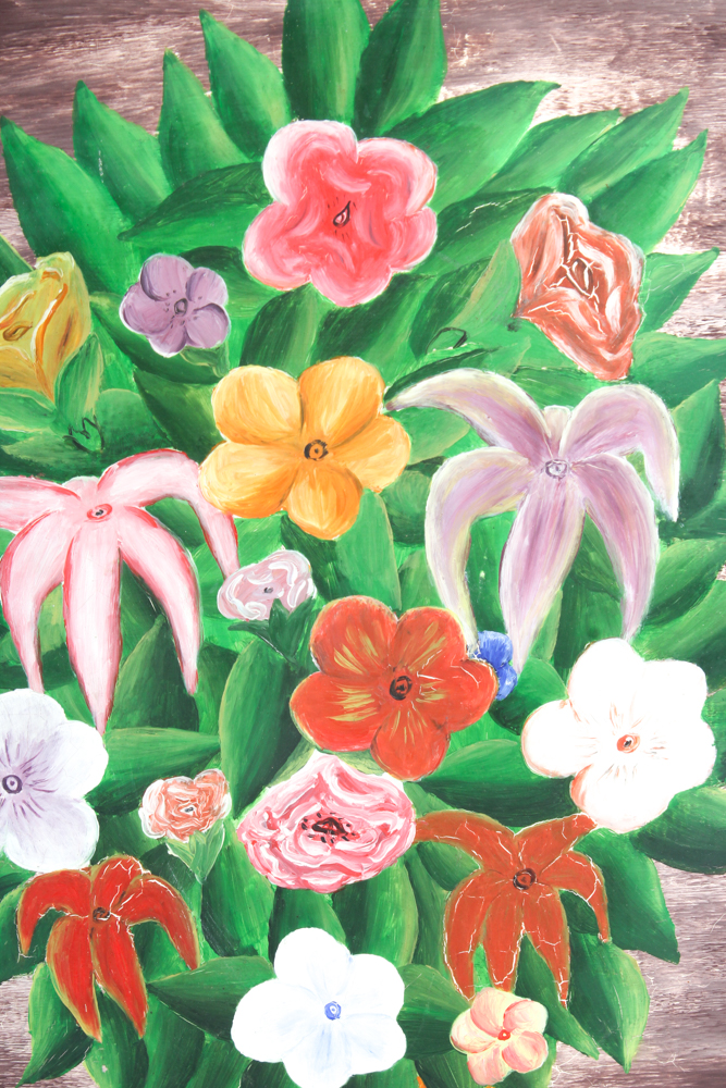 André Pierre Haitian Primitive Oil Painting on Board