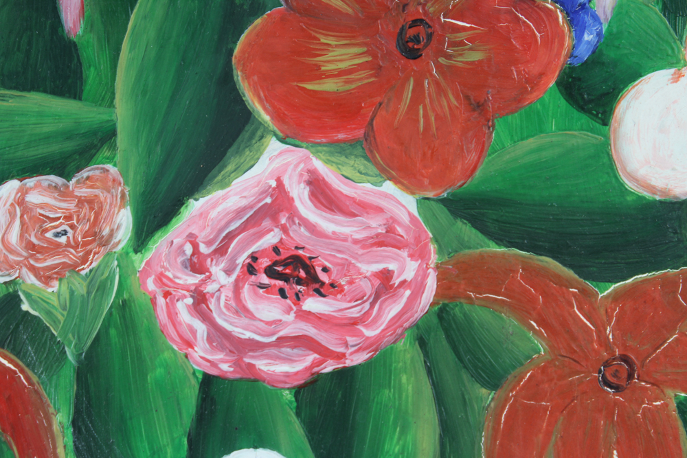 André Pierre Haitian Primitive Oil Painting on Board