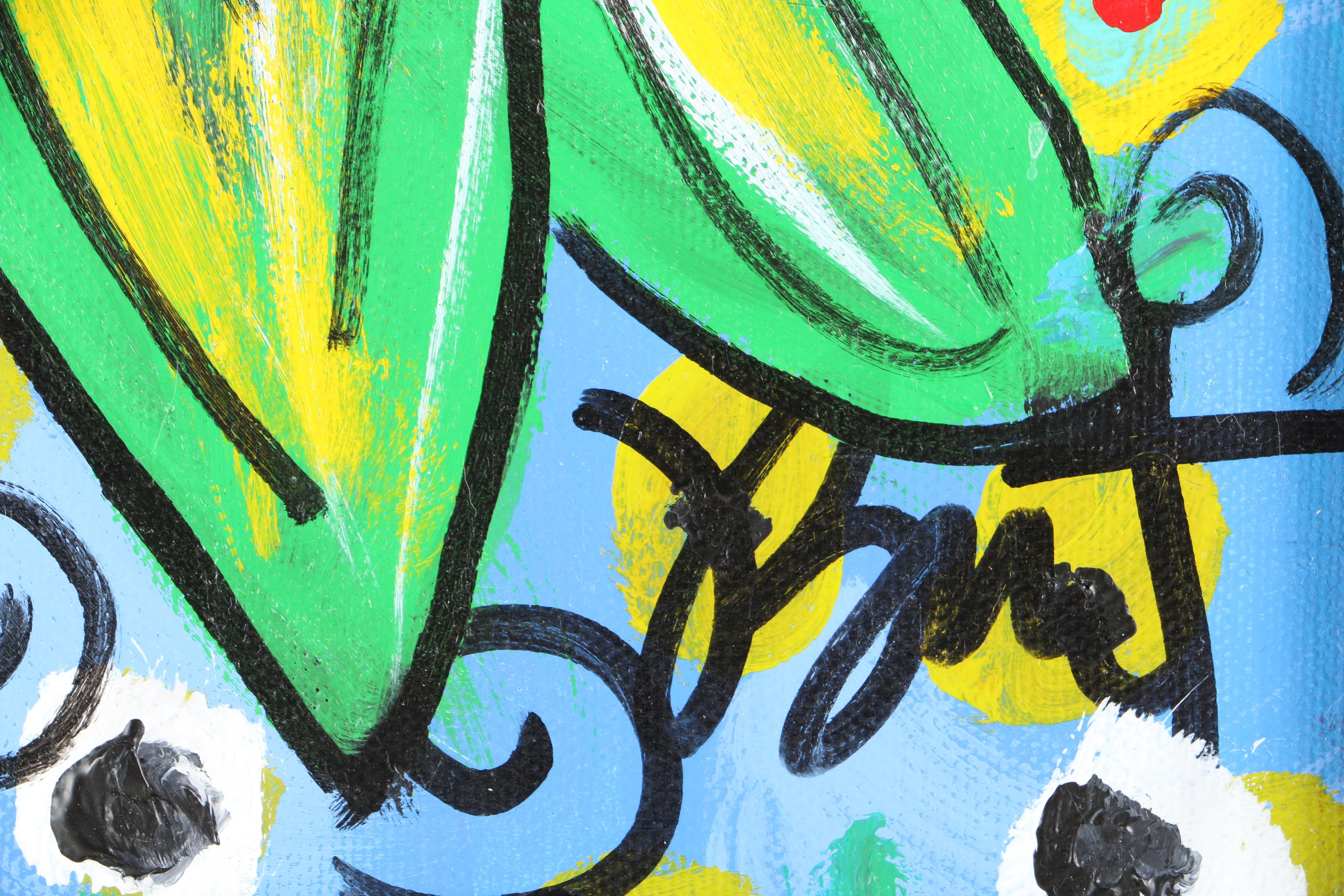 Jules Burt Acrylic Paintings on Canvas "Fun Flowers"