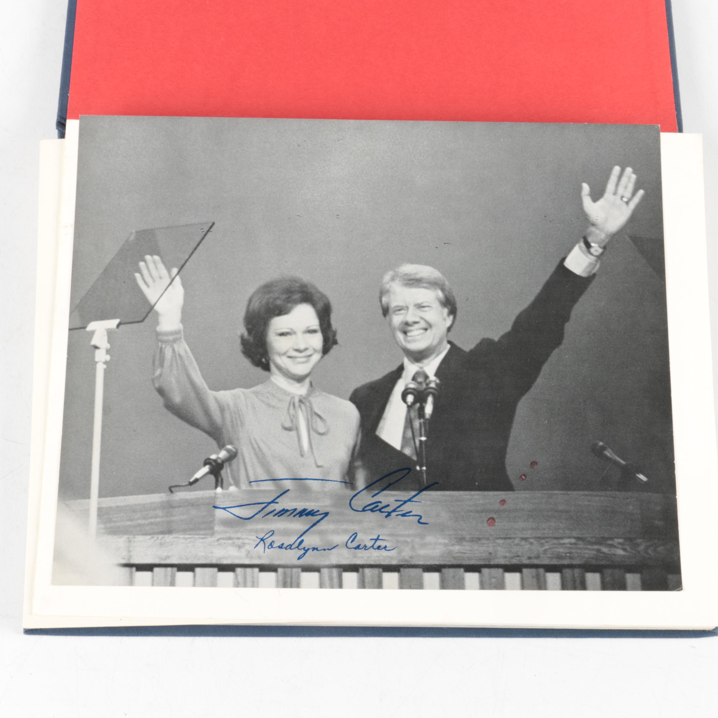 Jimmy Carter Inauguration Book with Photo and Inaugural Invitations