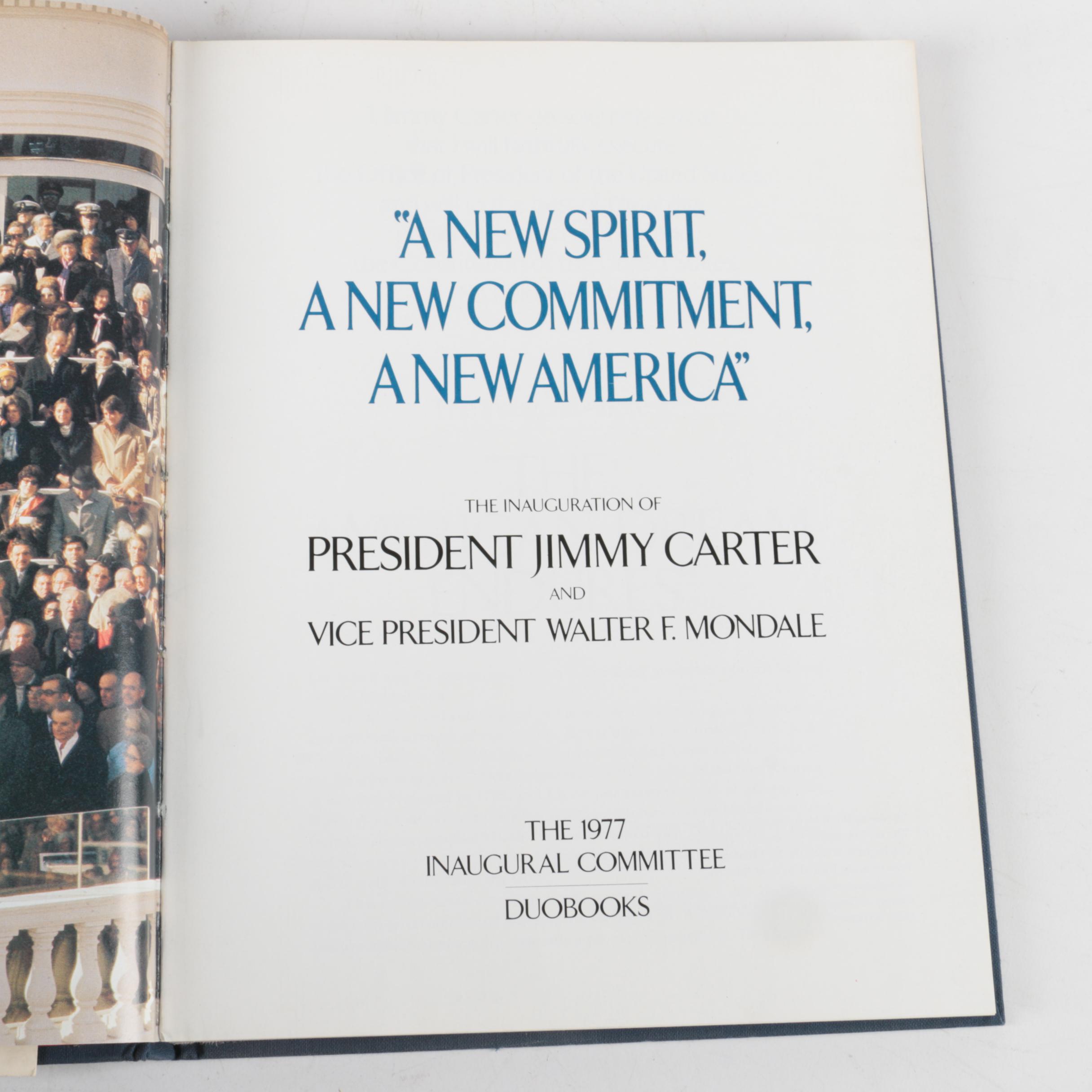 Jimmy Carter Inauguration Book with Photo and Inaugural Invitations