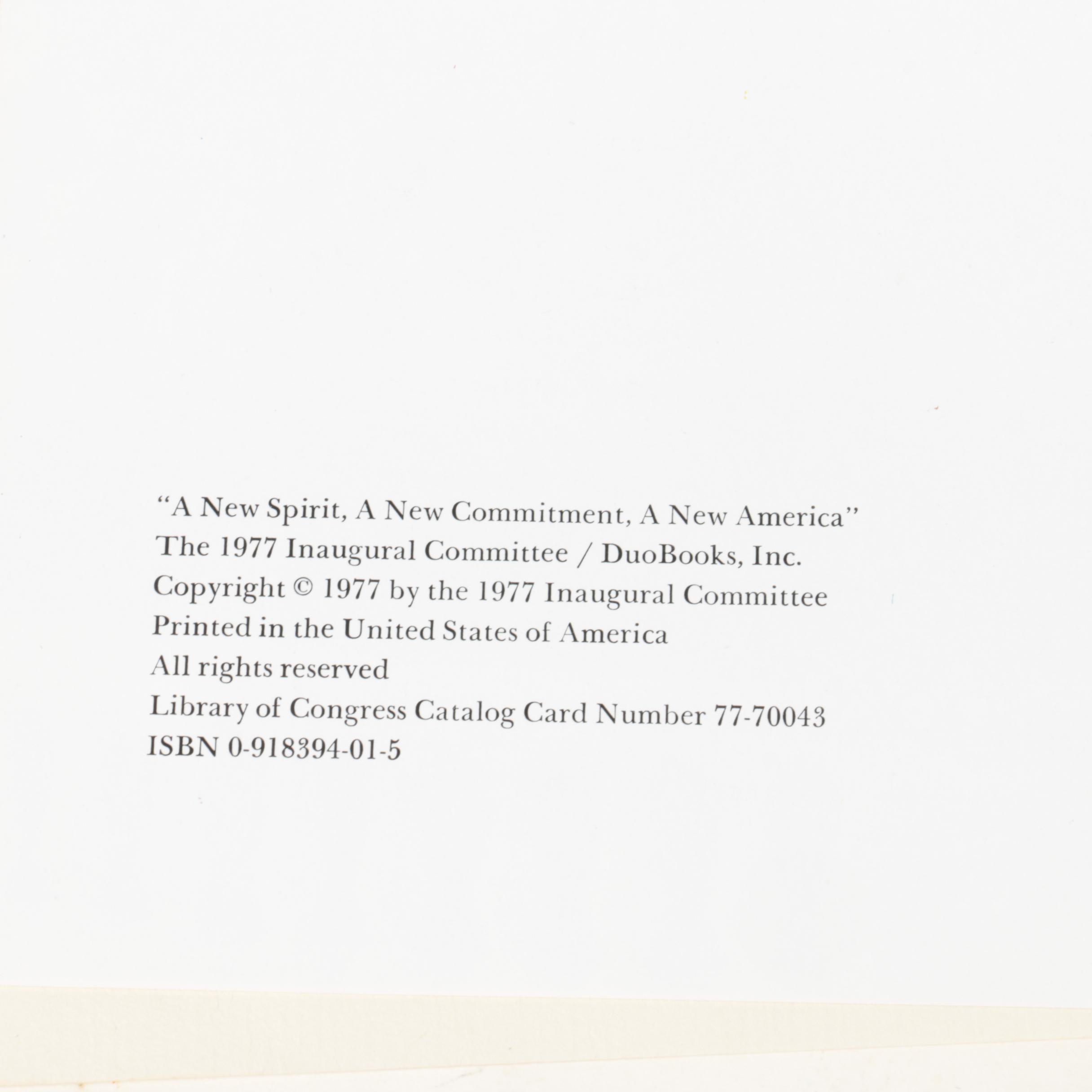 Jimmy Carter Inauguration Book with Photo and Inaugural Invitations